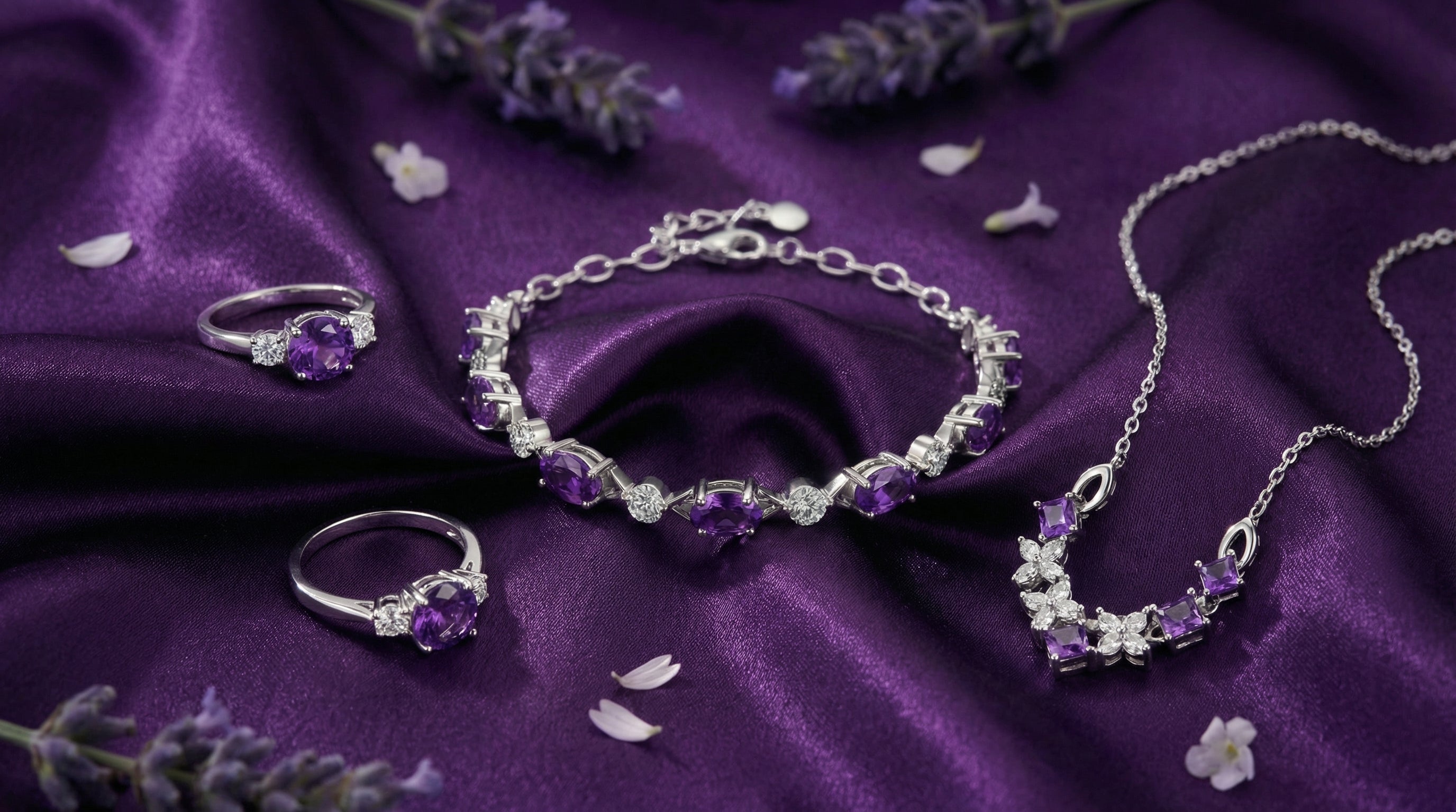 amethyst birthstone necklace - hero image