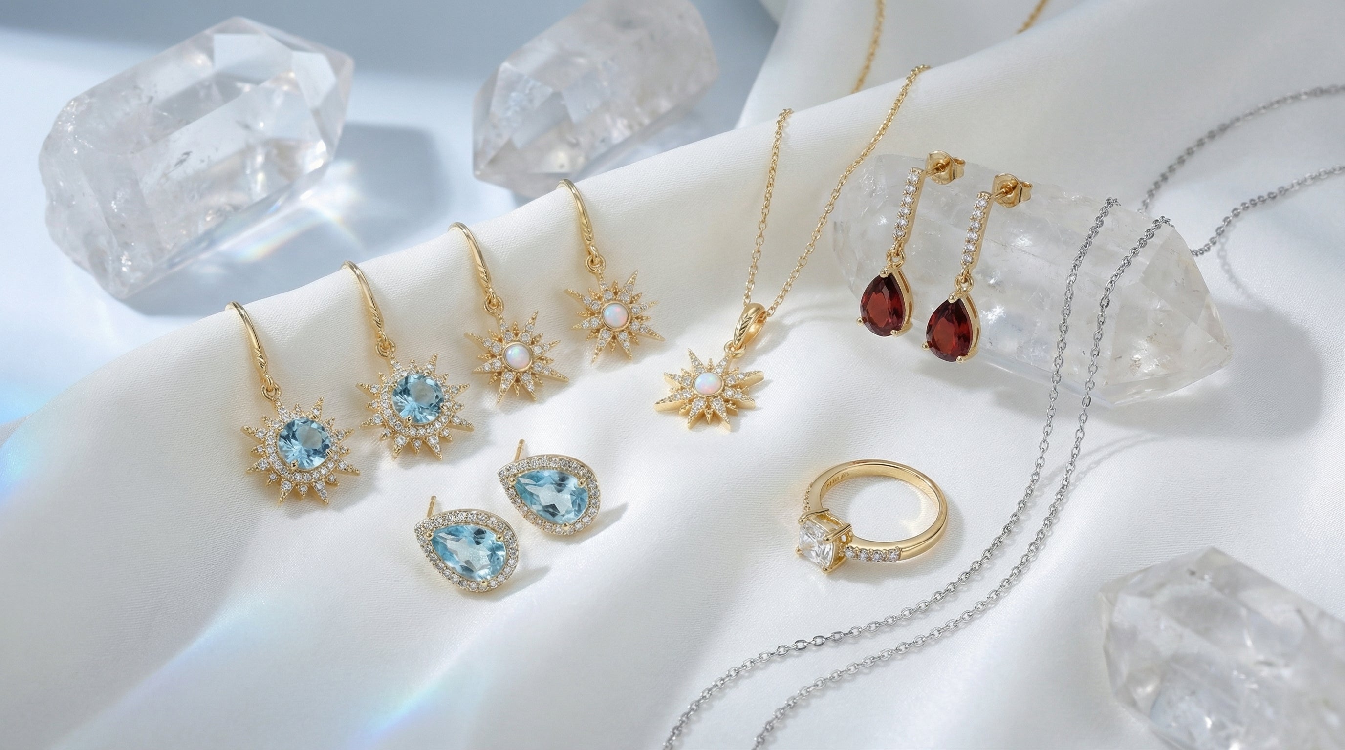 aquamarine earrings - hero image