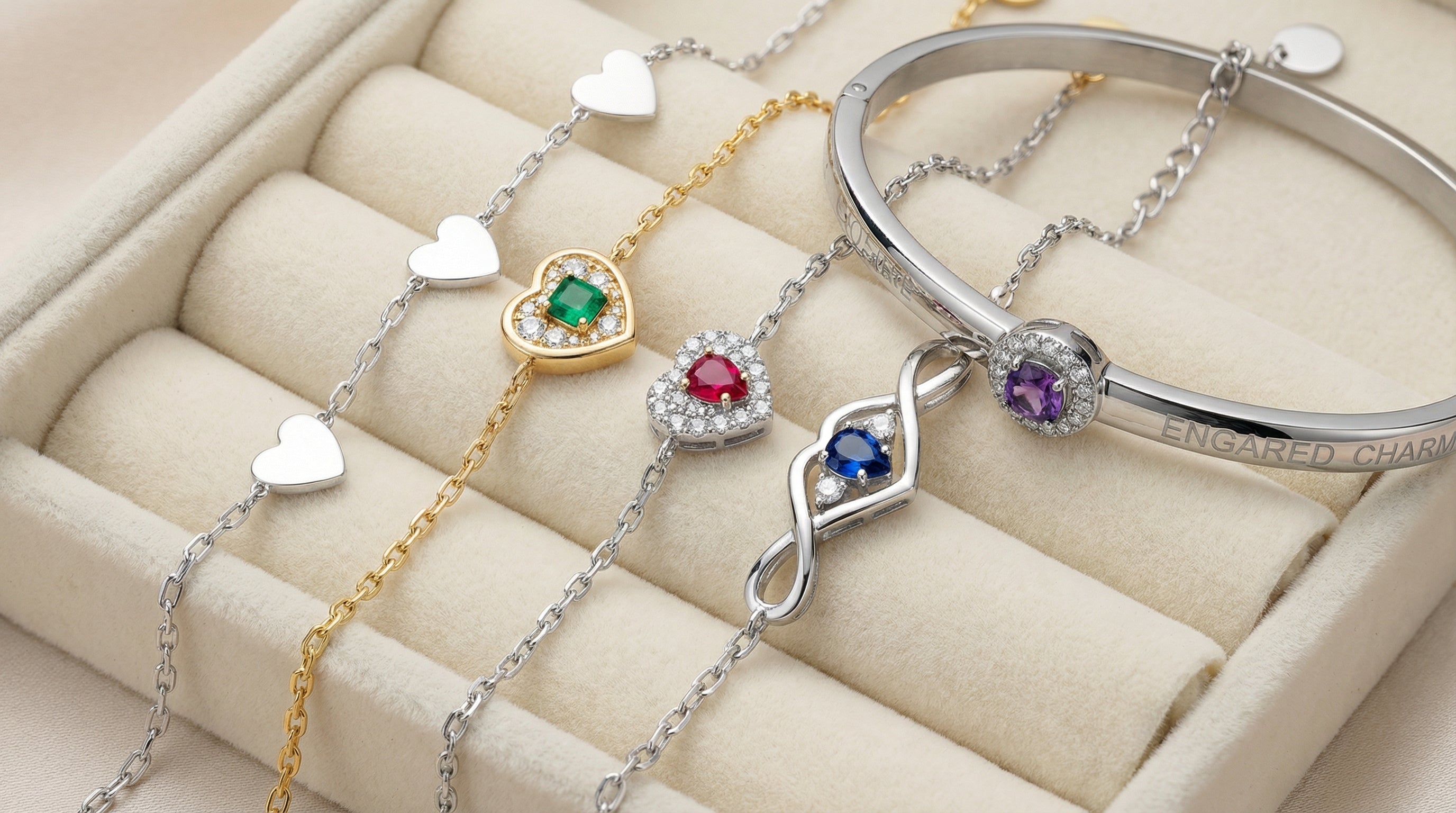 birthstone charms for bracelet - hero image