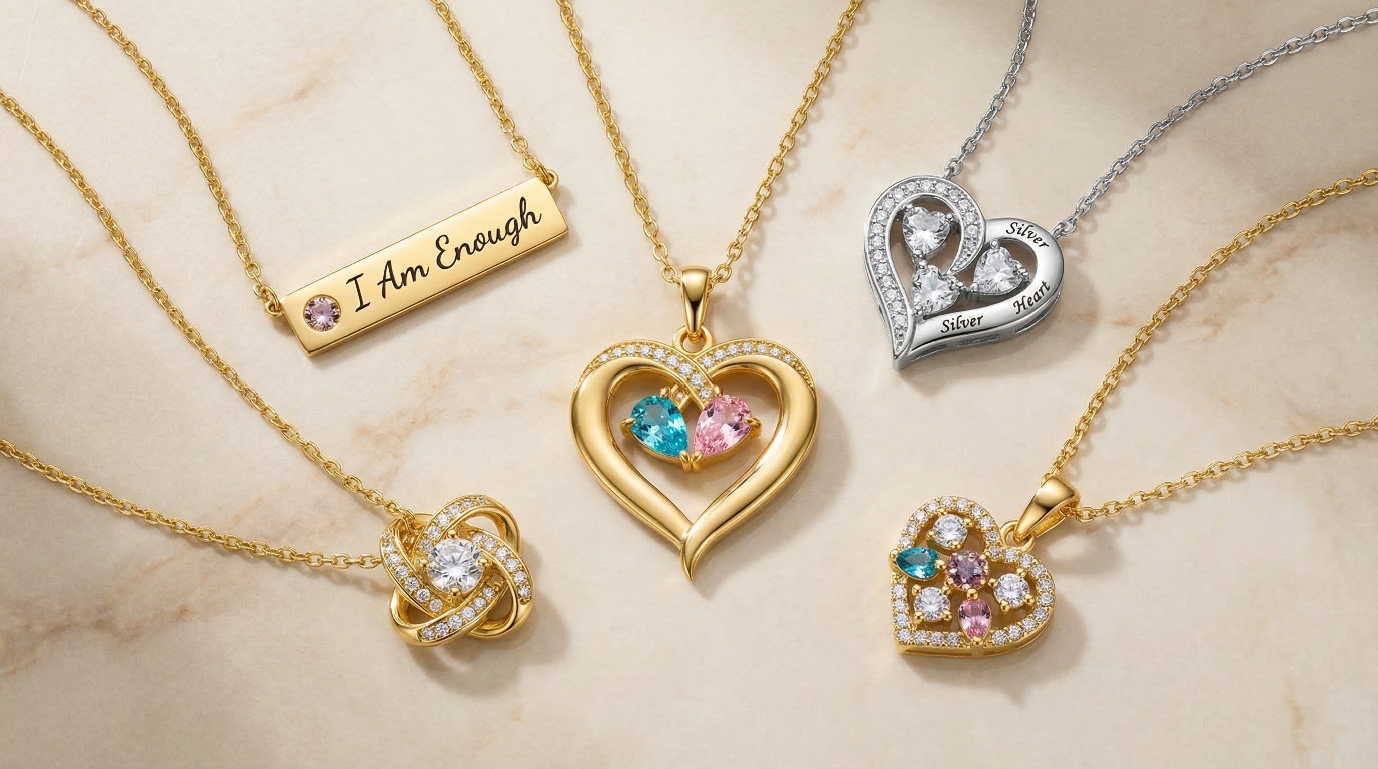 custom birthstone necklace - hero image