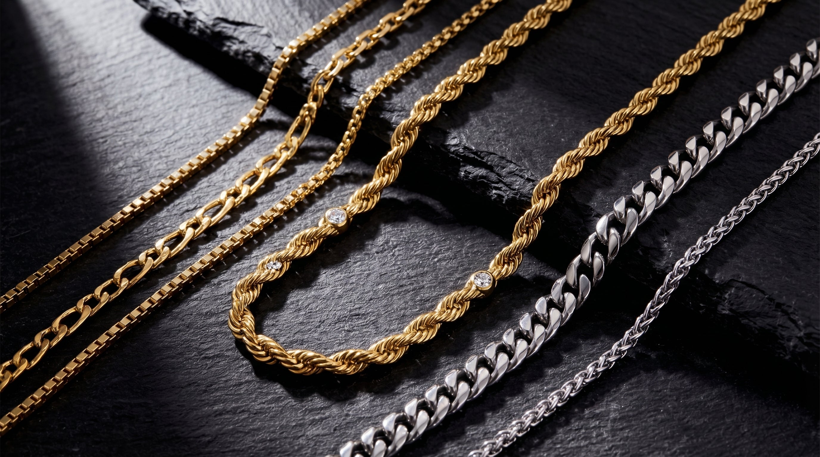 gold rope chain 14k solid - hero image