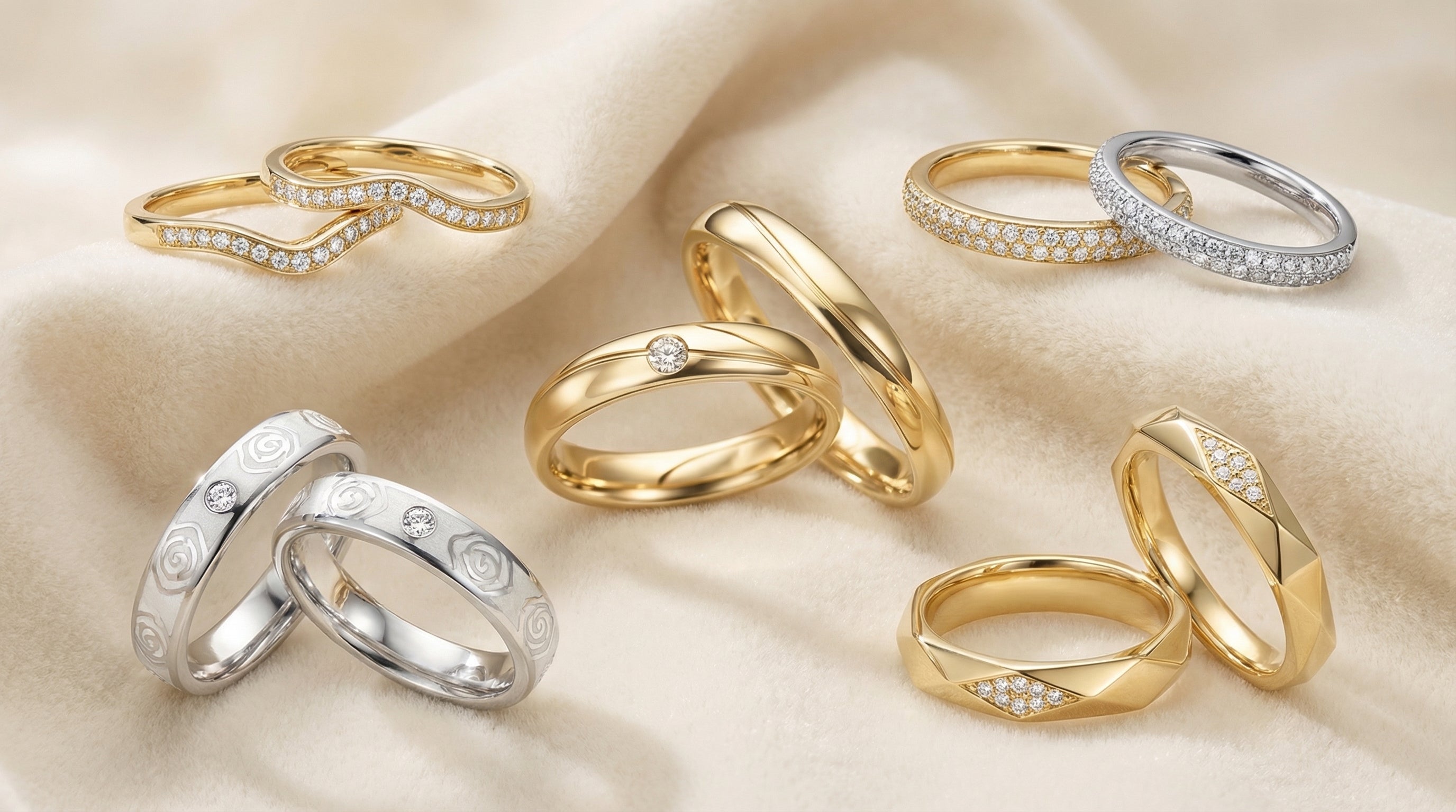 matching wedding ring sets his and hers - hero image