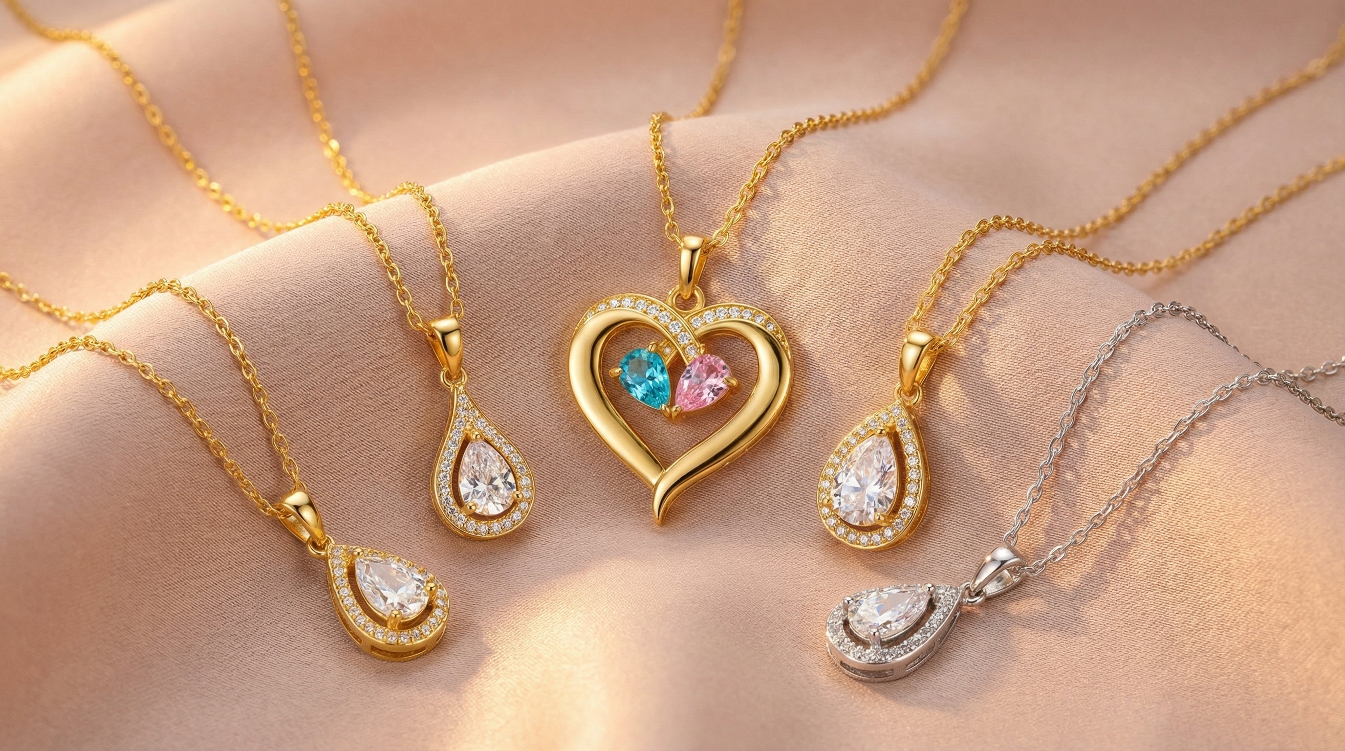 mom necklace gold - hero image
