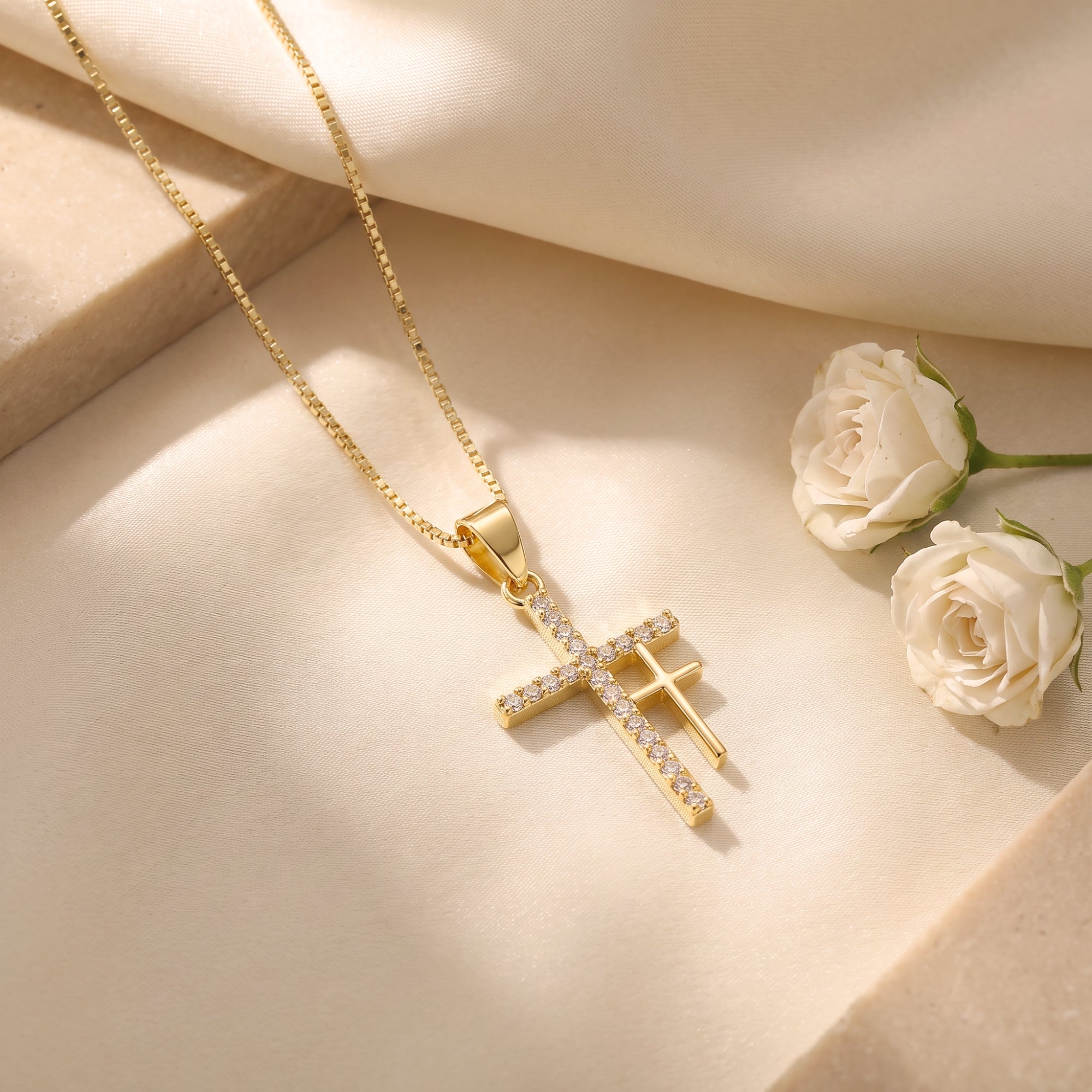 The Sanctum Double Cross Necklace