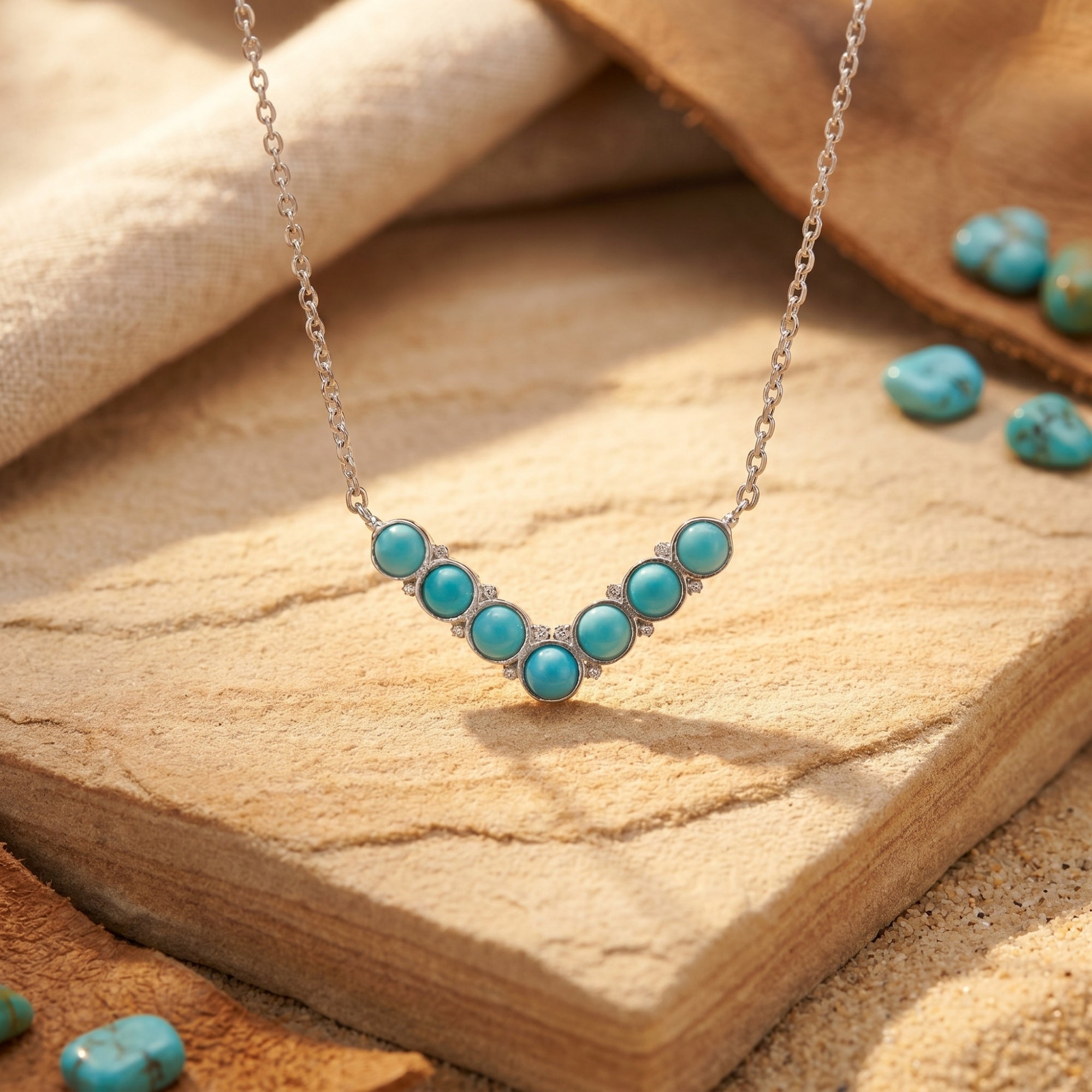 The Mojave Sky Turquoise Necklace