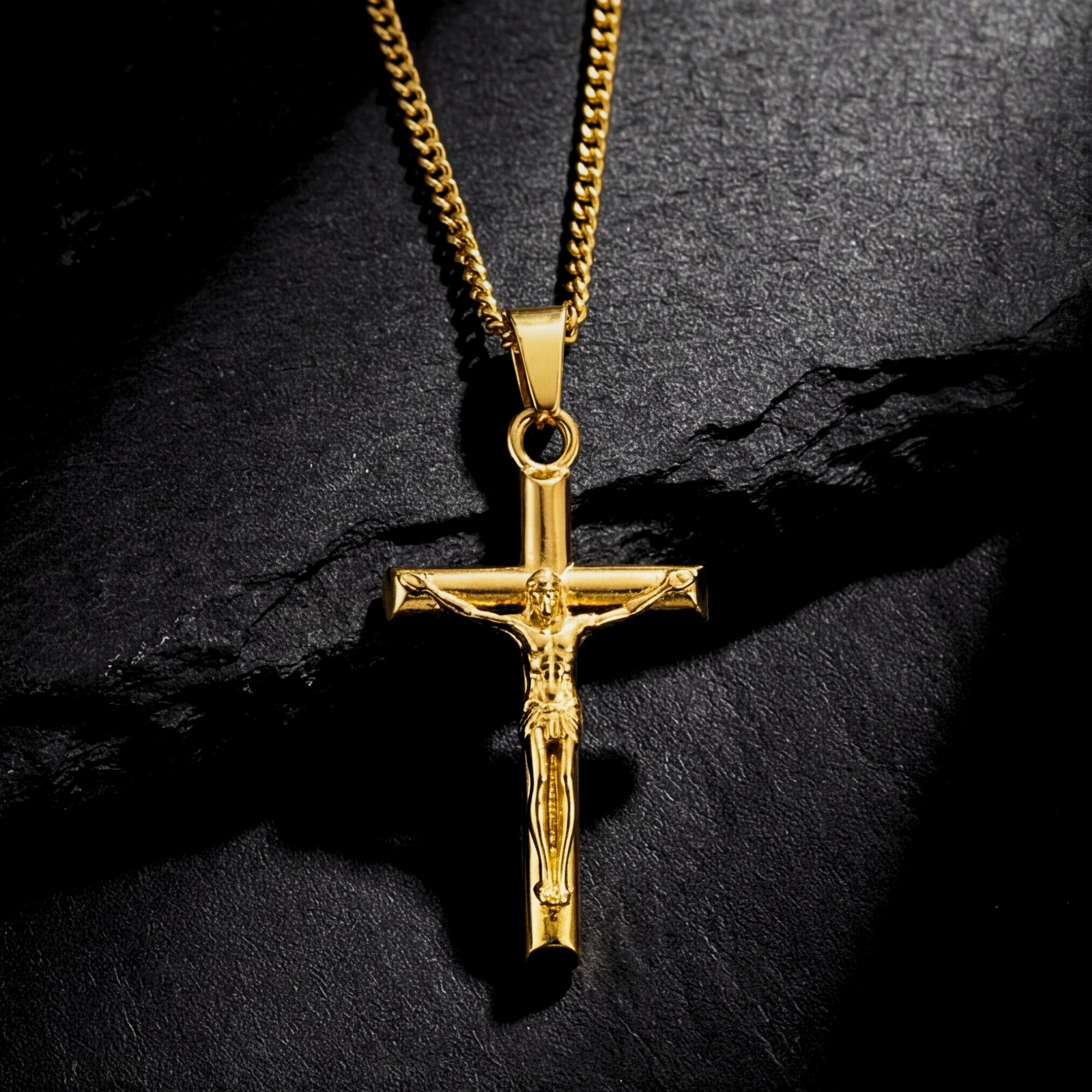 Divine Cross Pendant - Gold