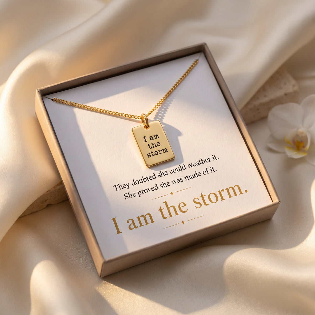 The Engraved Tag Pendant Necklace