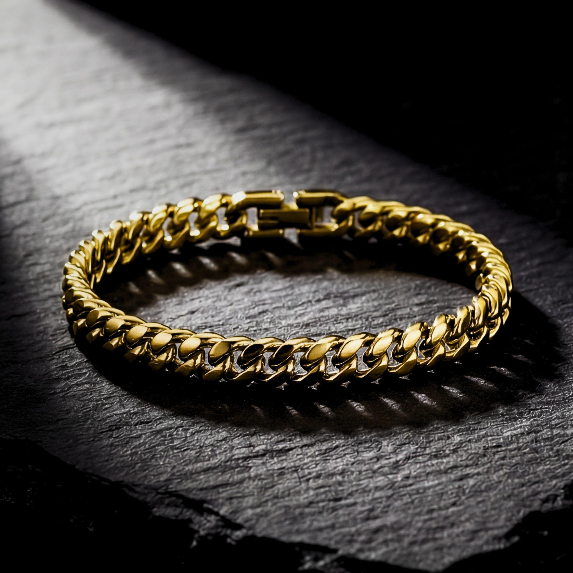 Golden Link Bracelet - Gold - 6mm