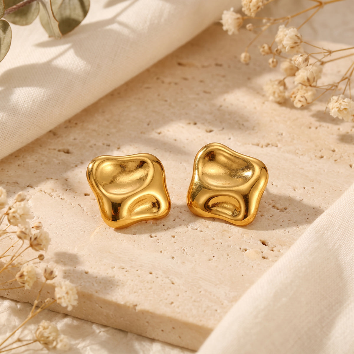 The Sculptural Square Earrings