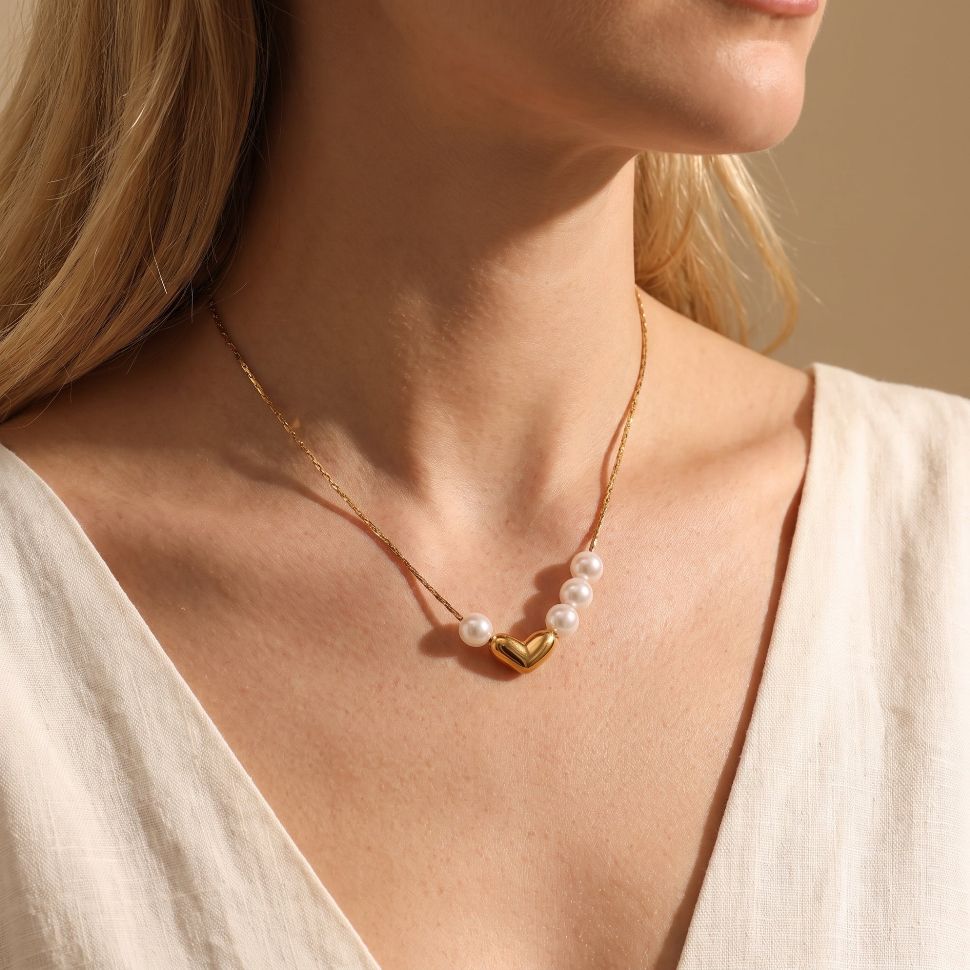 The Elysian Pearl Heart Necklace