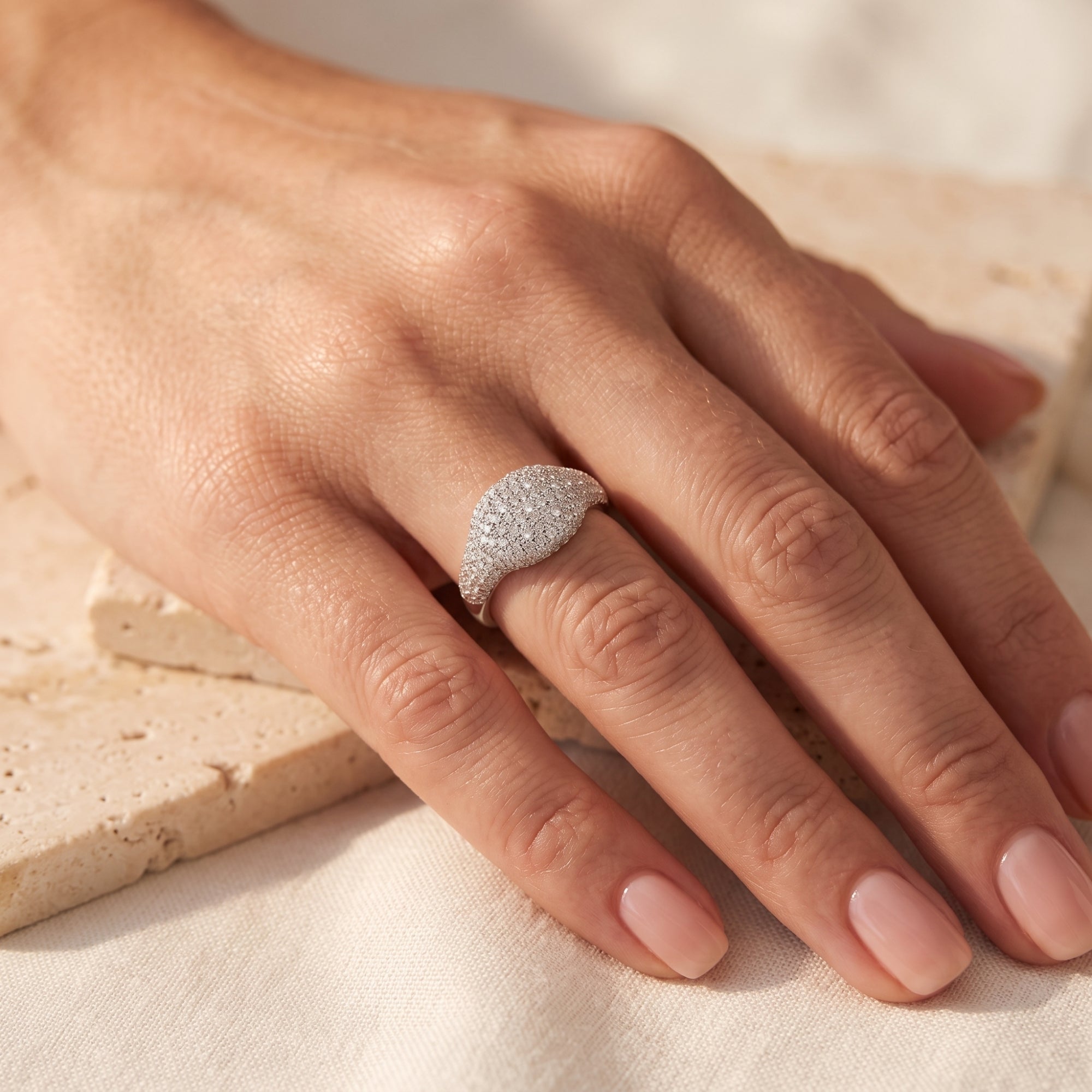 The Elysian Pave Dome Ring
