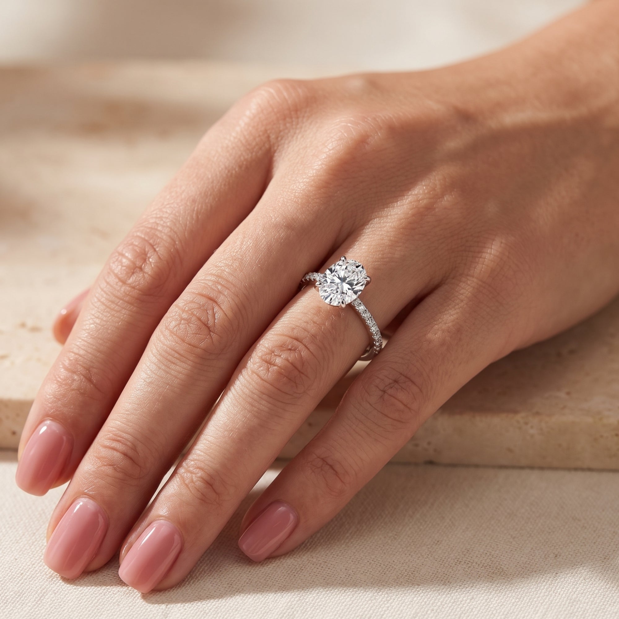 The Aria Oval Solitaire Ring