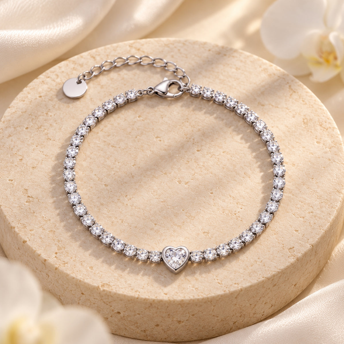 The Heart Tennis Bracelet