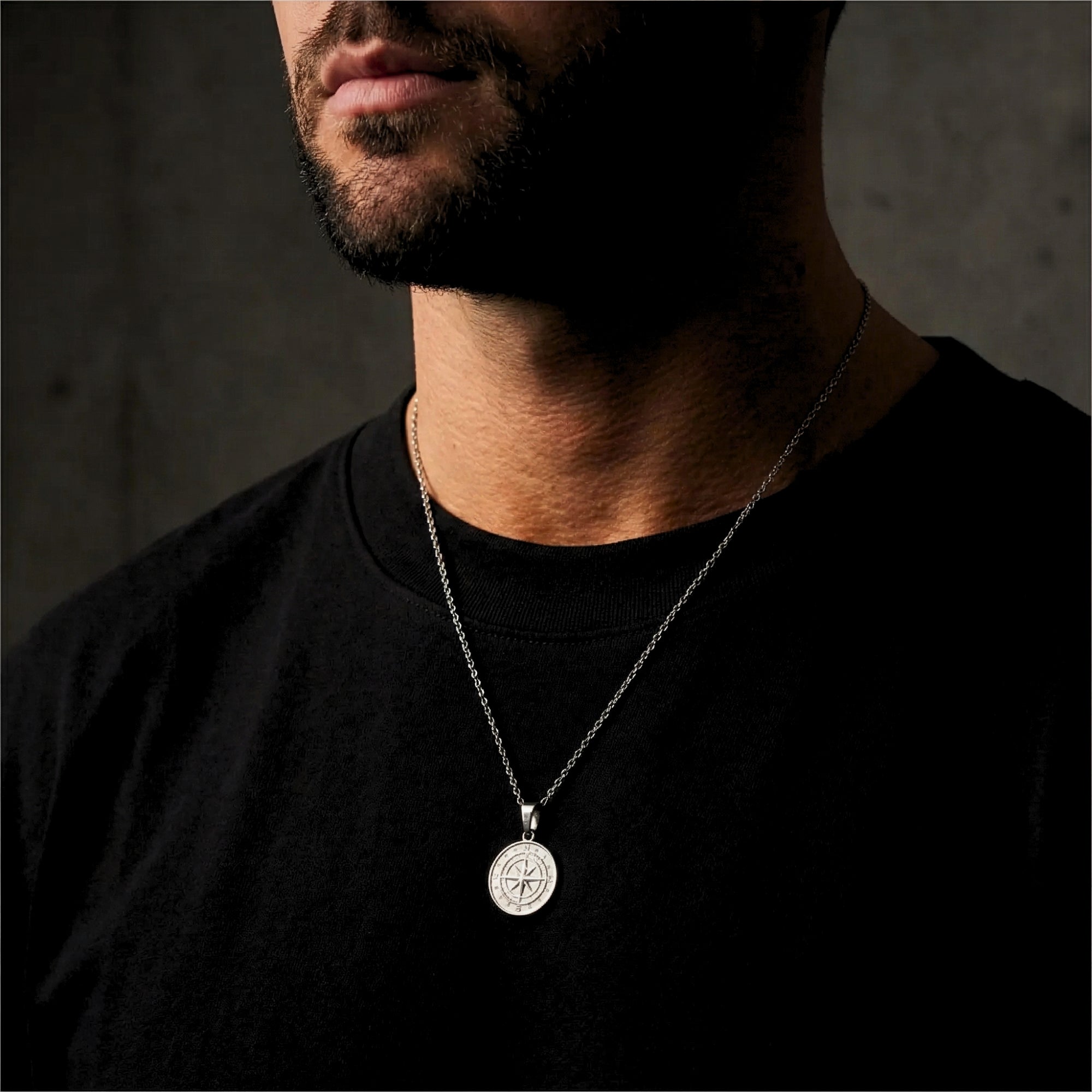 Navigator Compass Pendant - Silver