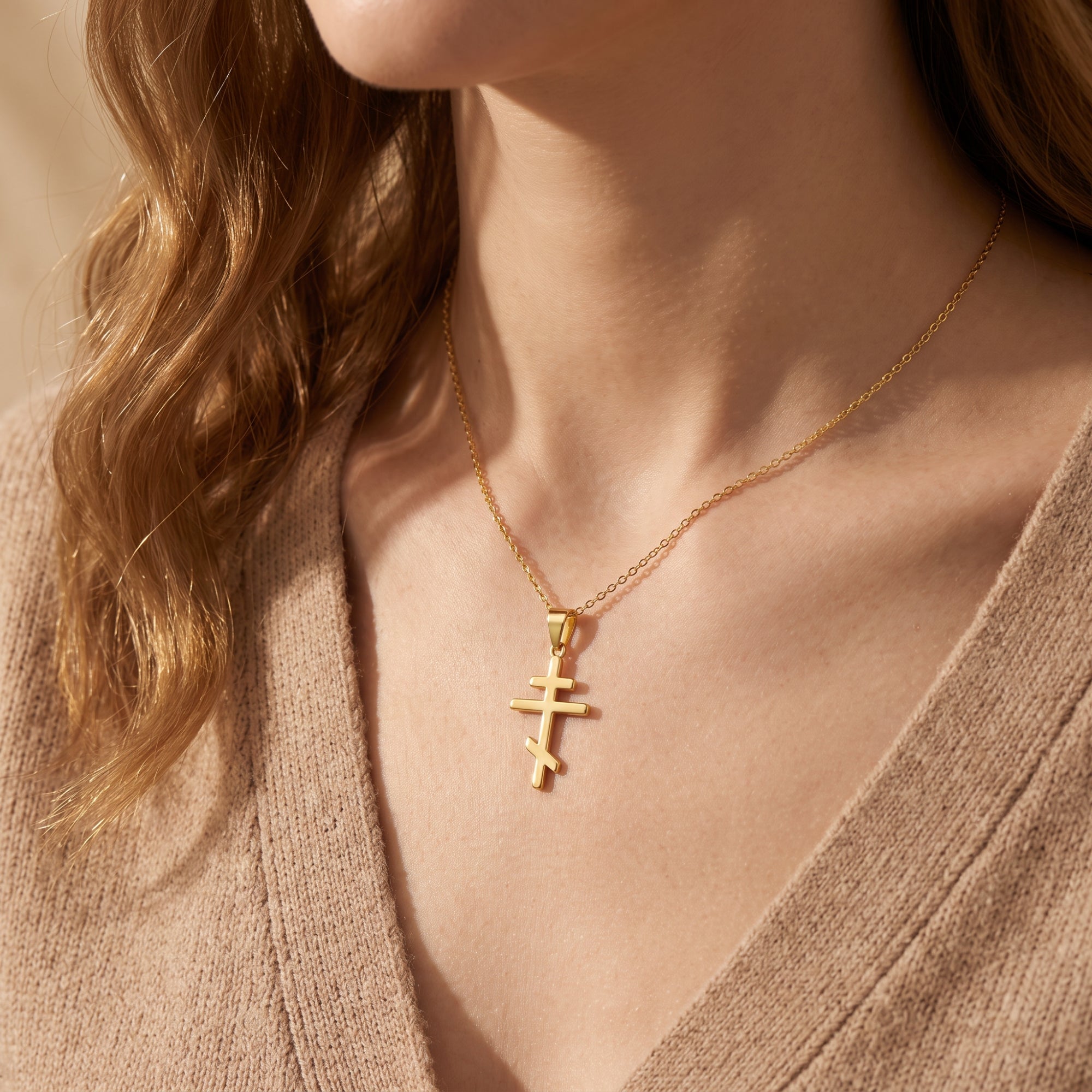 The Byzantine Eastern Cross Necklace