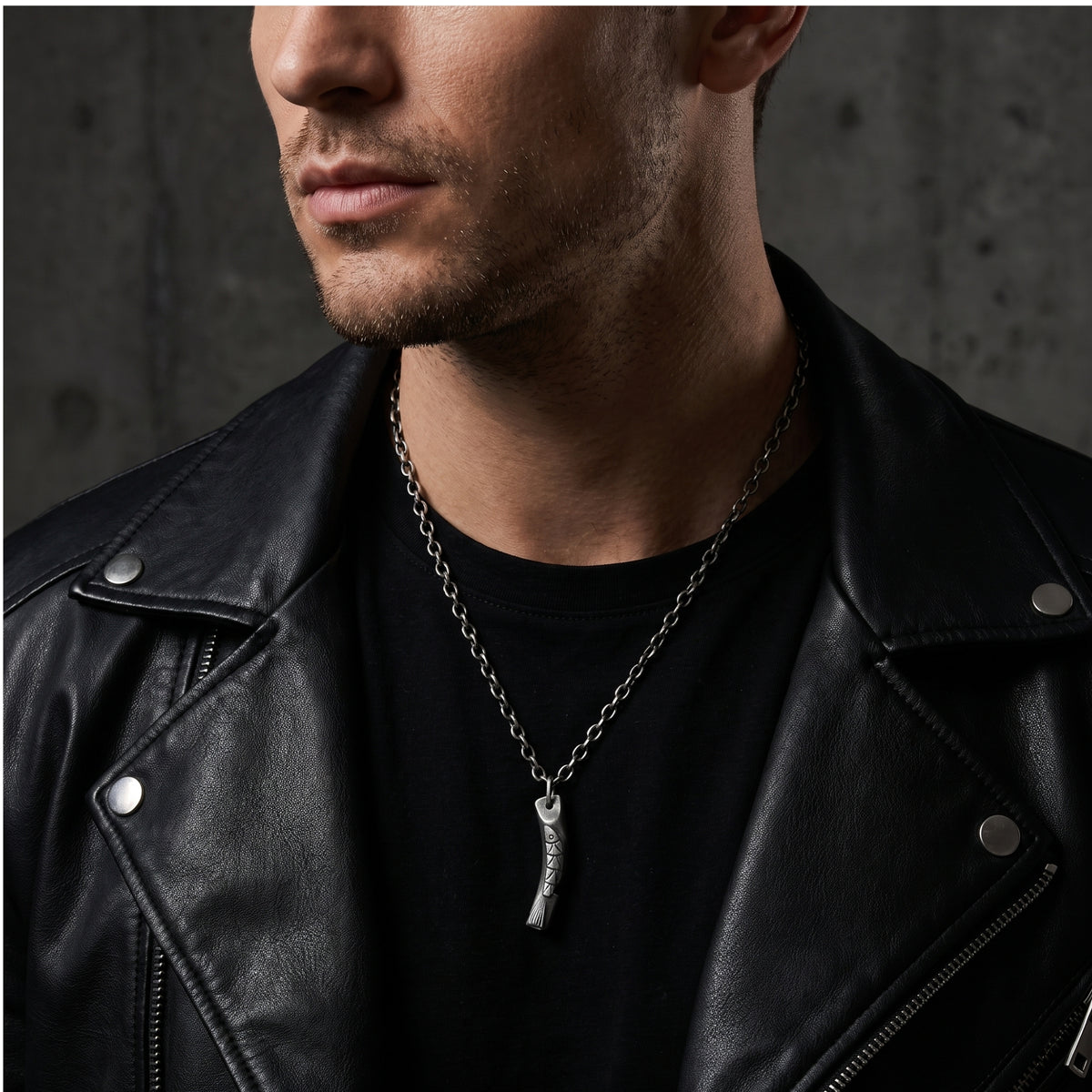 The Carved Fish Pendant Necklace