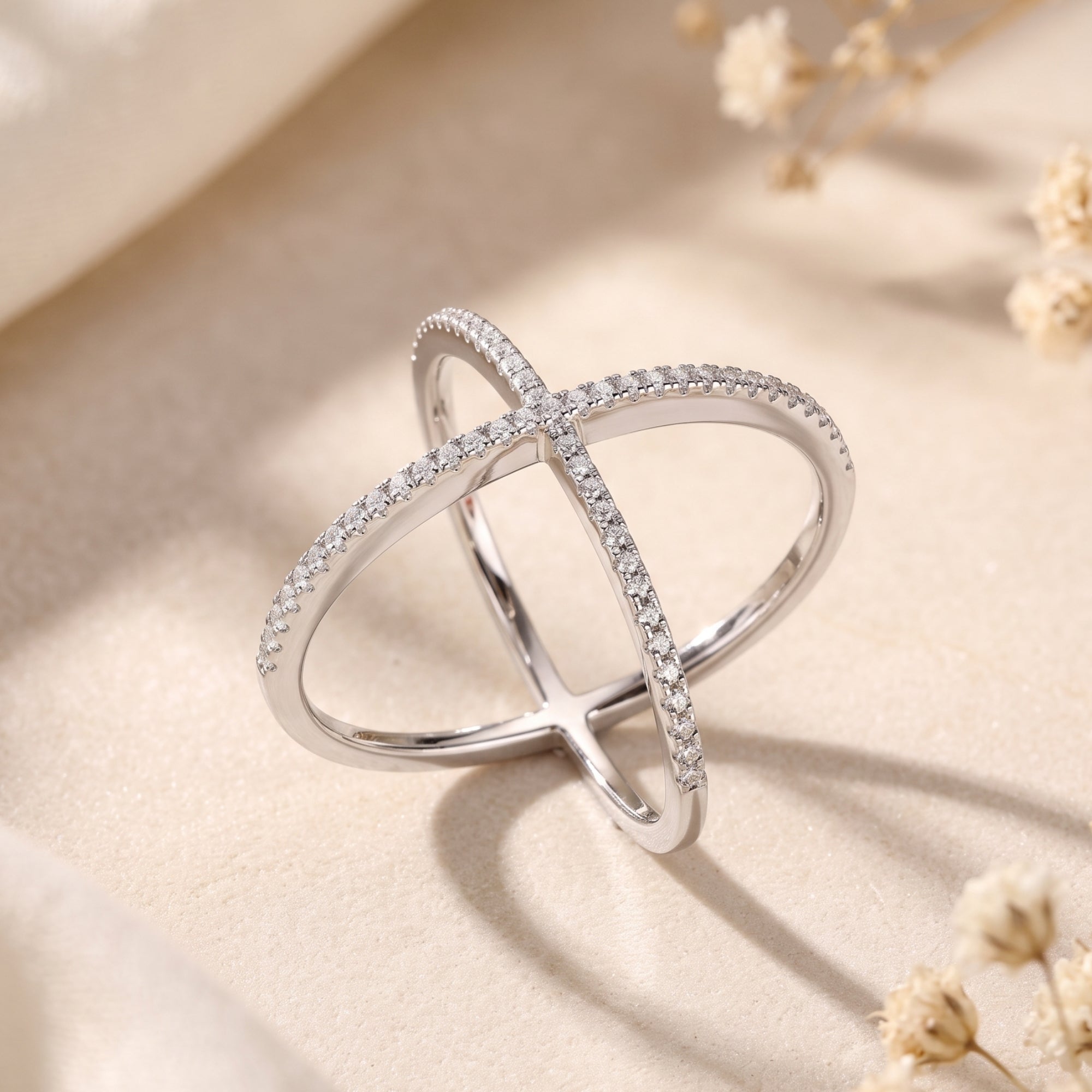 The Intersection Pave Ring