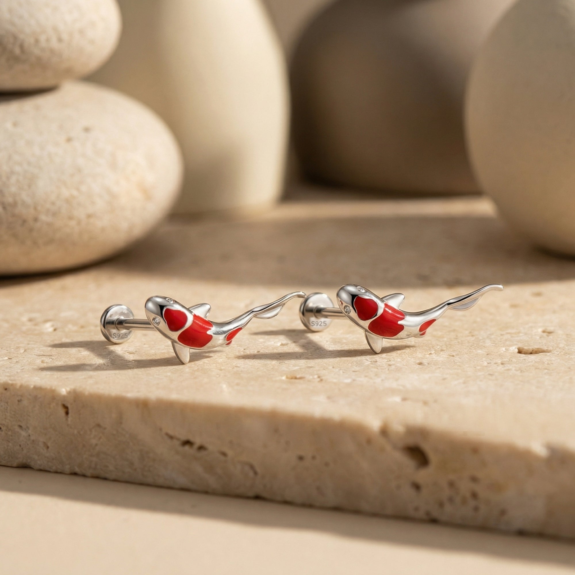 The Crimson Koi Earrings