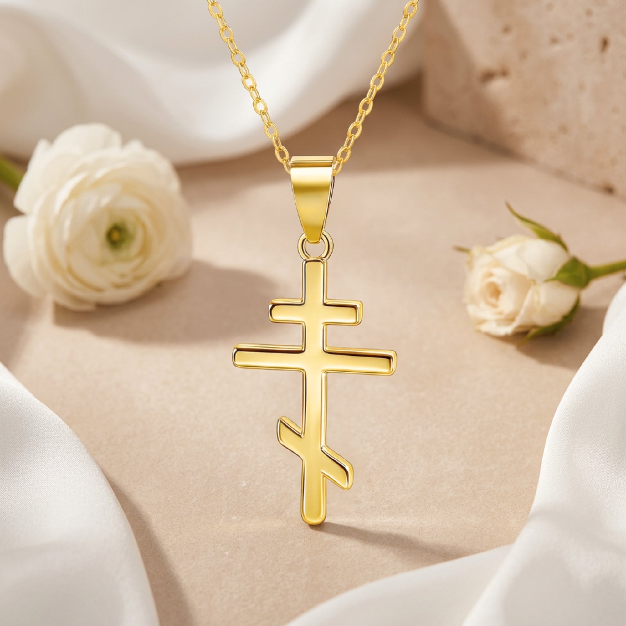 The Byzantine Eastern Cross Necklace