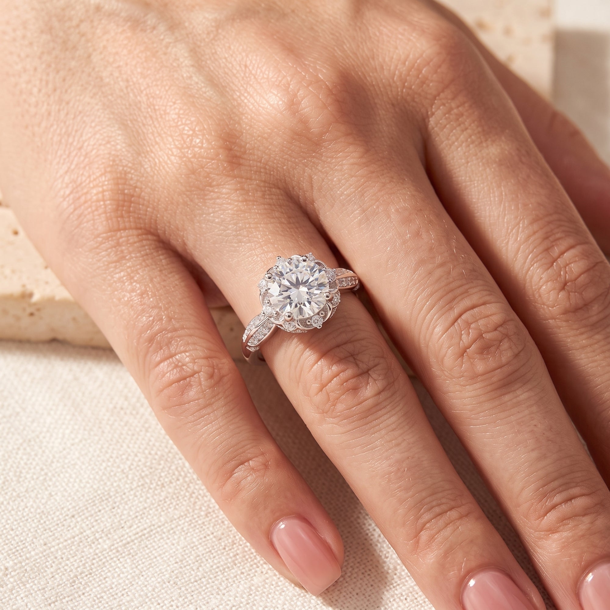 La bague solitaire Elysian Bloom