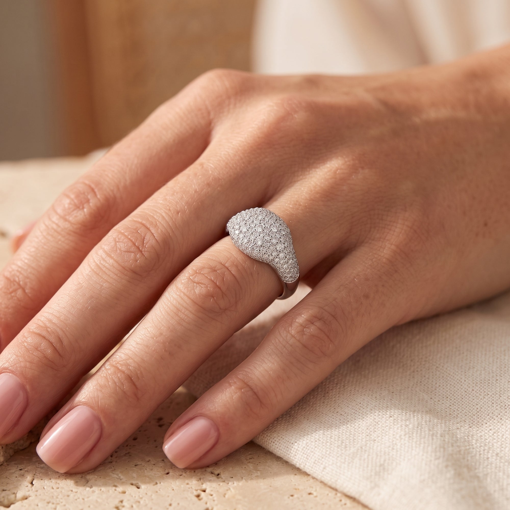 The Elysian Pave Dome Ring