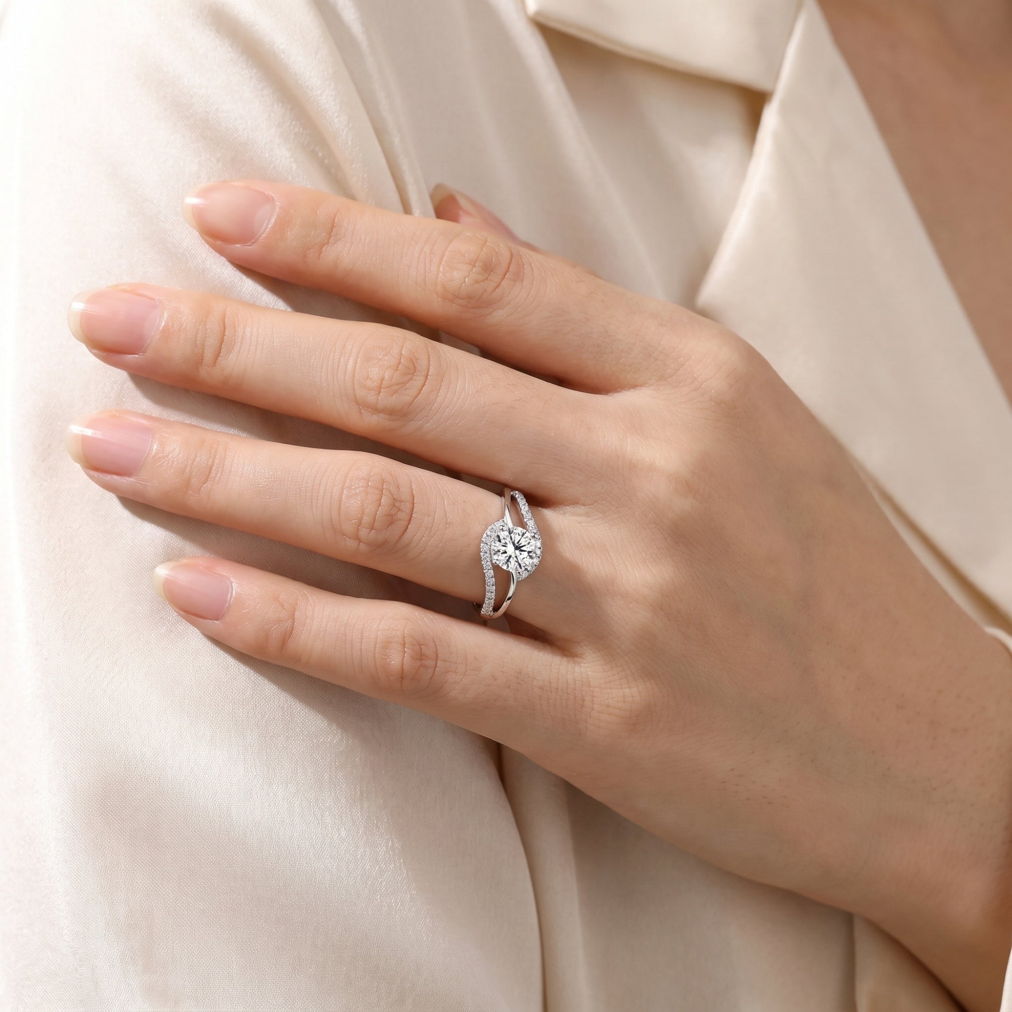 The Serenade Bypass Solitaire Ring