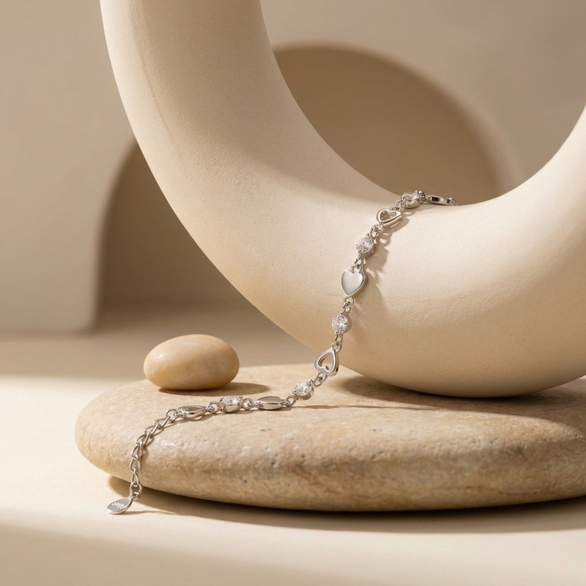 The 'Cherished Daughter' Silver Bracelet