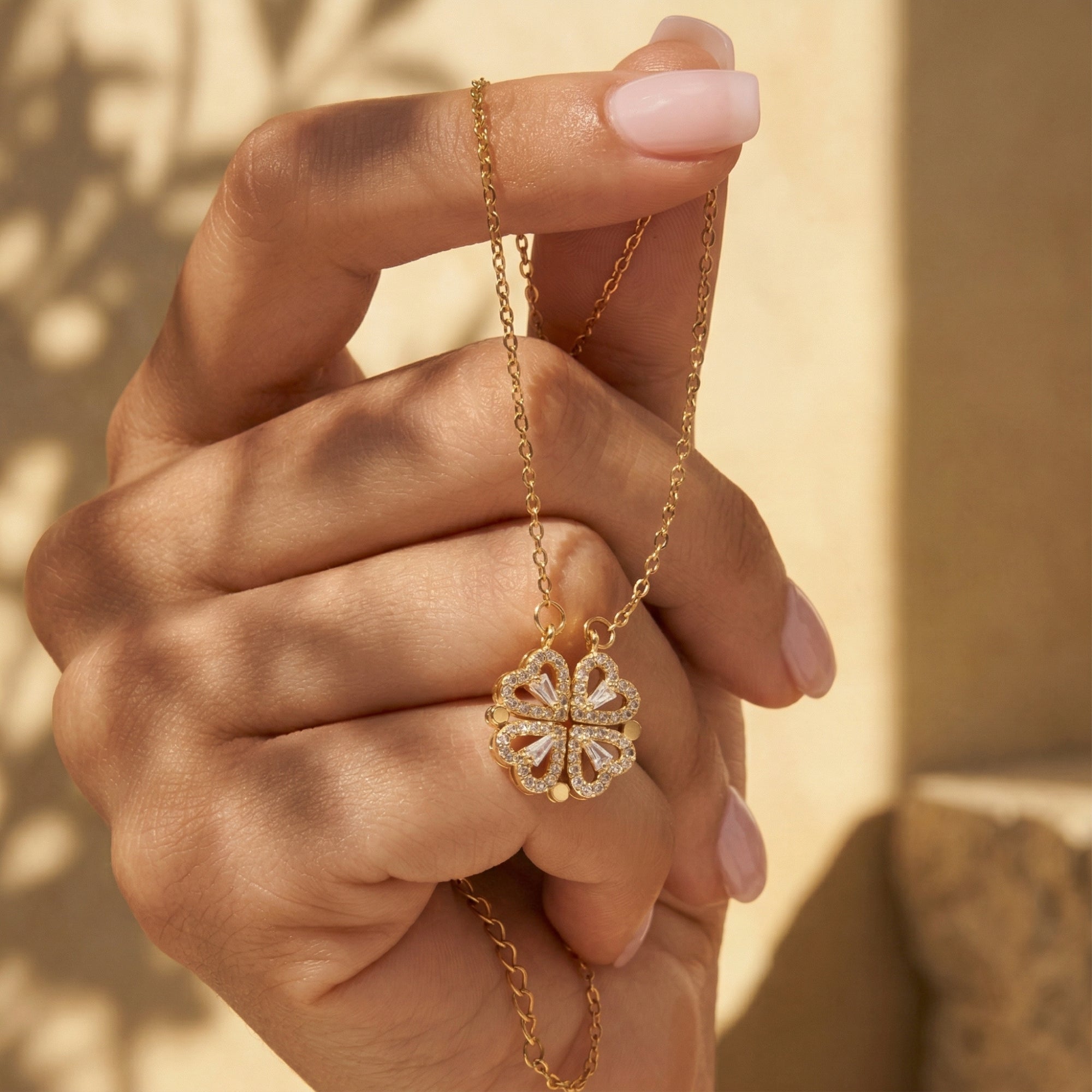 The 'Everlasting Hearts' Clover Necklace