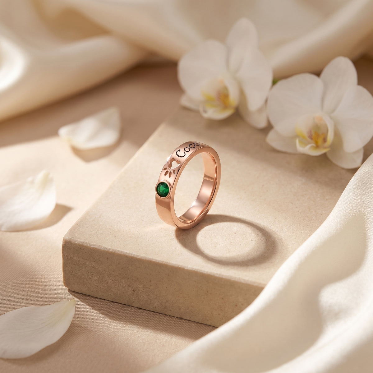 The Paw Print Memorial Ring