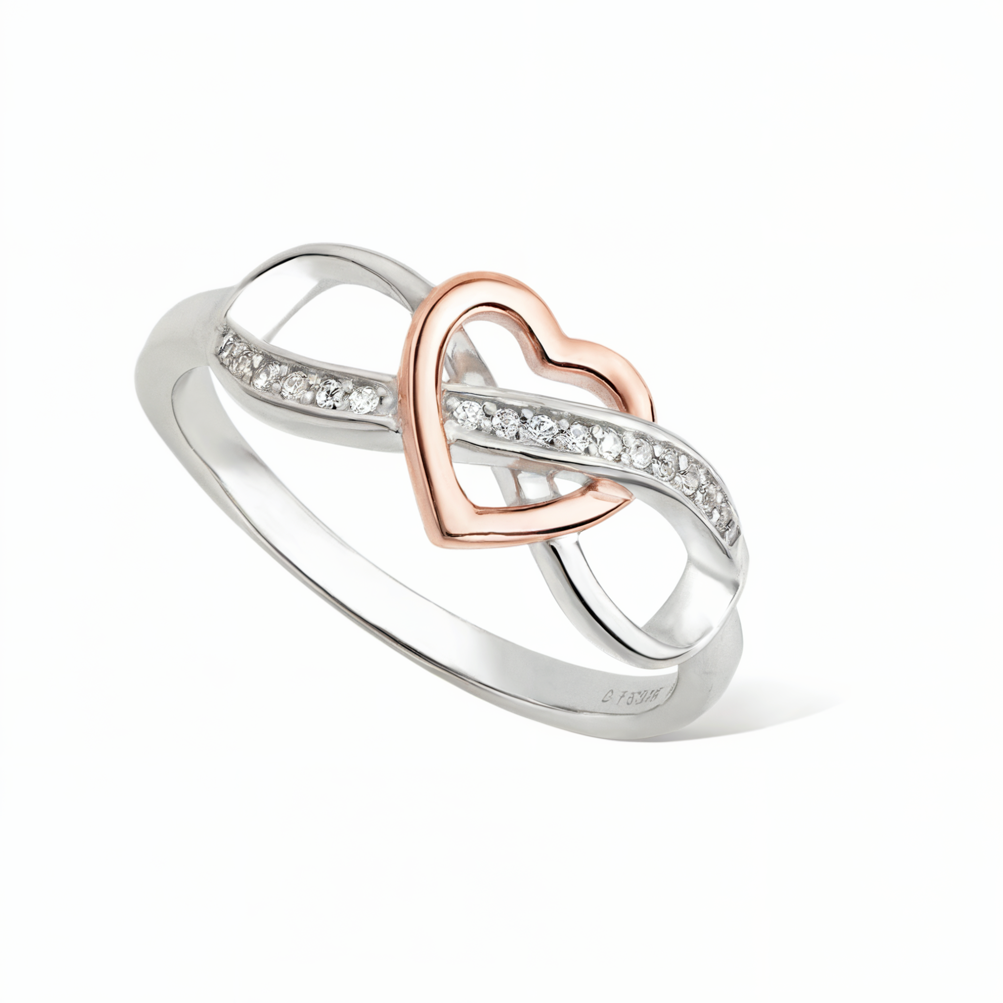 Eleganter Infinity-Herzring
