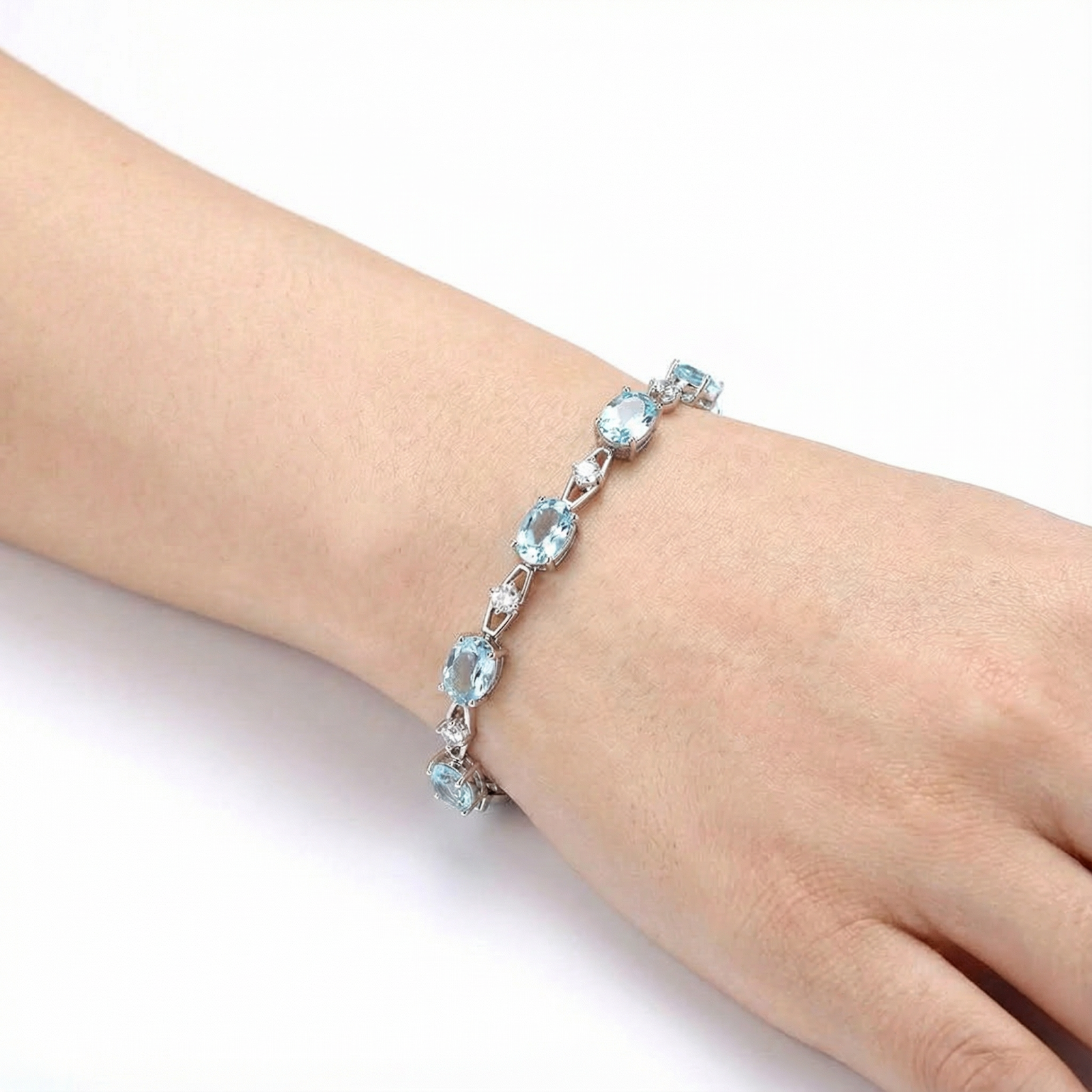 The Azuria Station Bracelet - S925 Sterling Silver