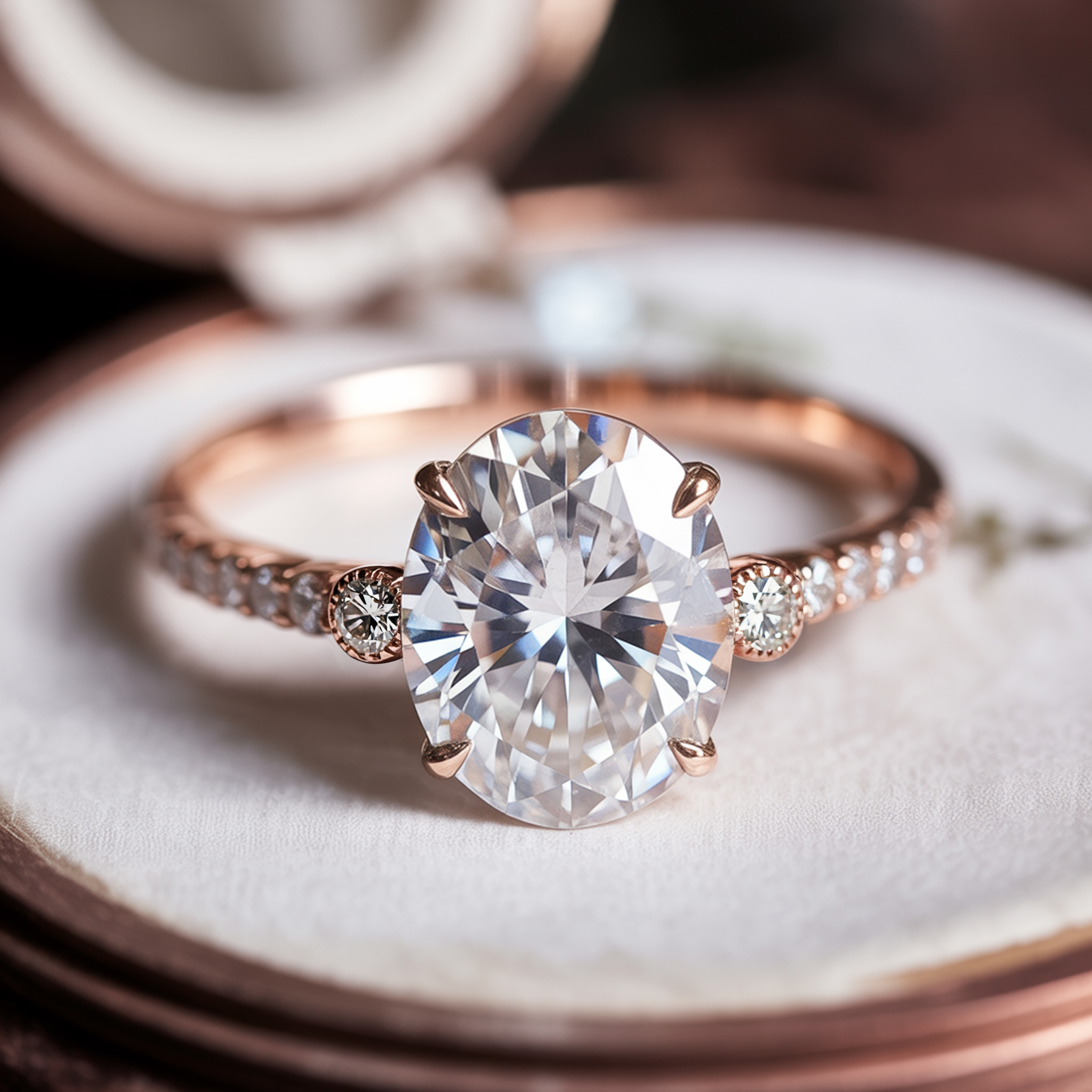 Der Luna 4CT Moissanite Ring