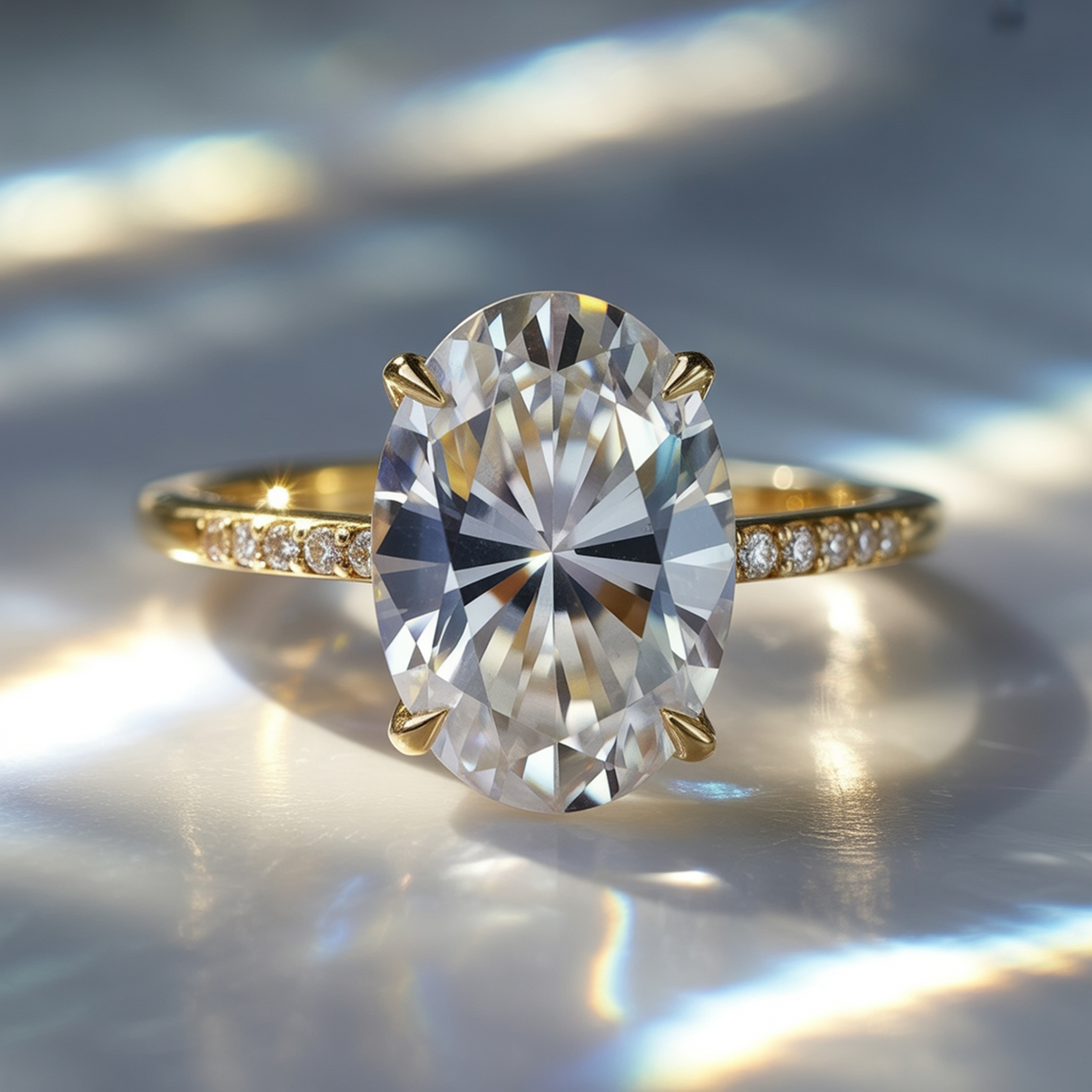 Der Opaline 3CT Moissanite Ring