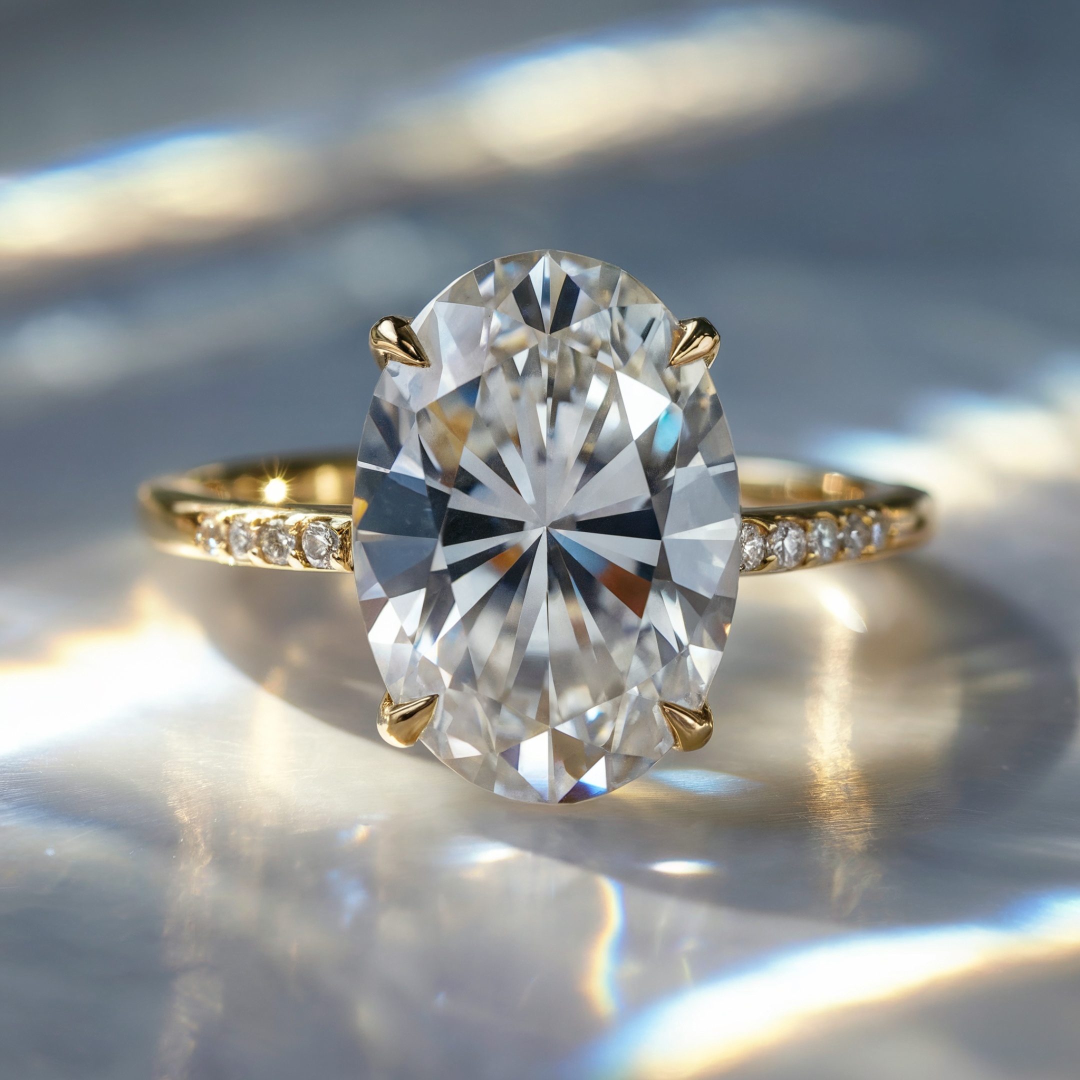 The Opaline 4CT Moissanite Ring