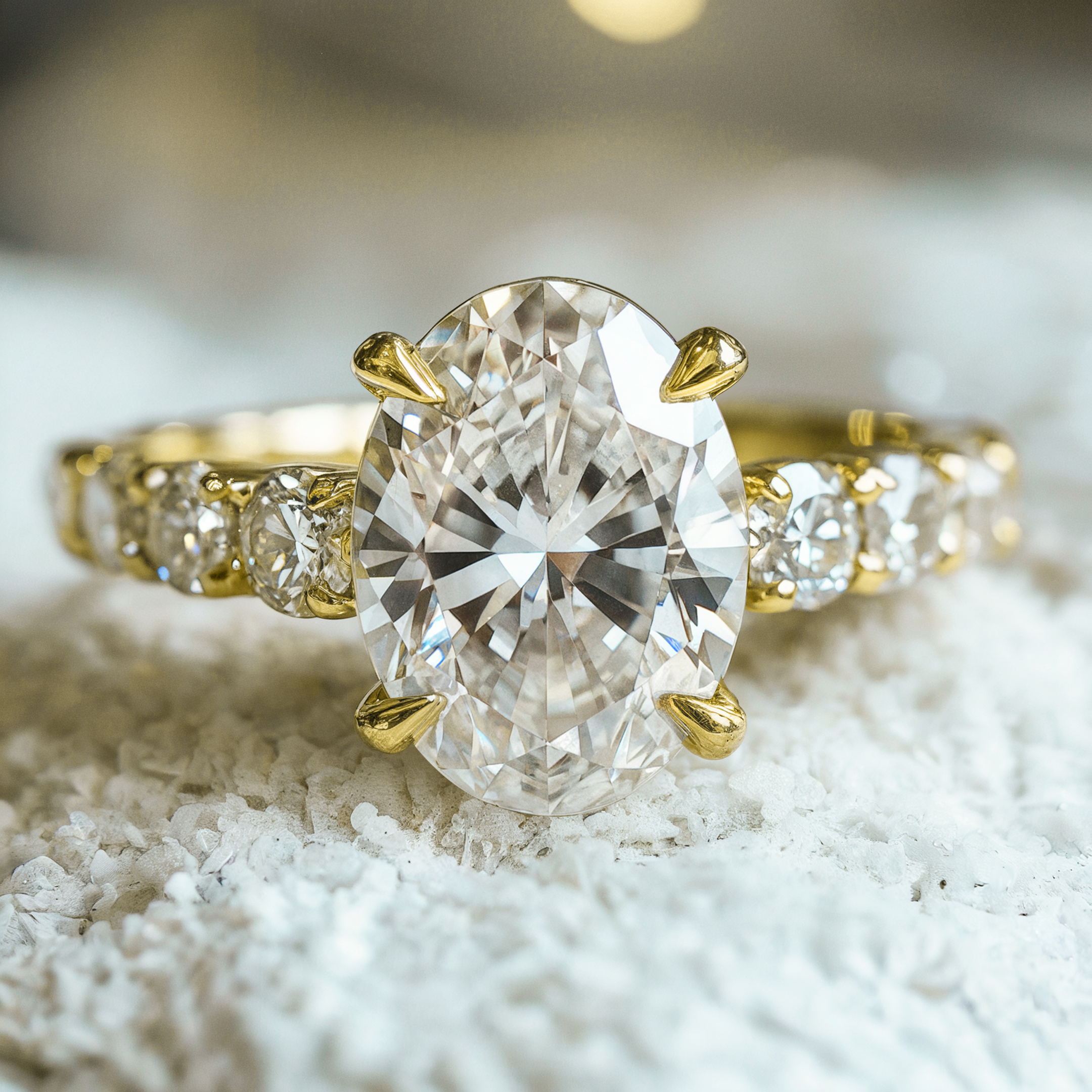 Der Celestine 5CT Moissanite Ring