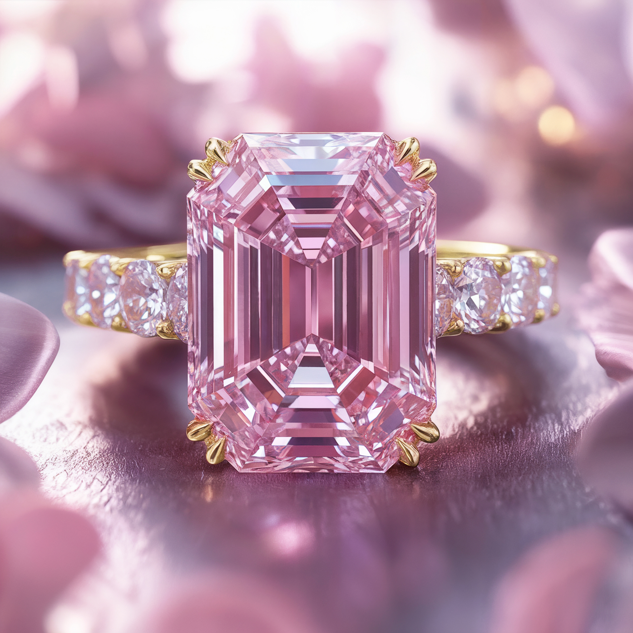 Der Camilla 5CT Pink Moissanite Ring
