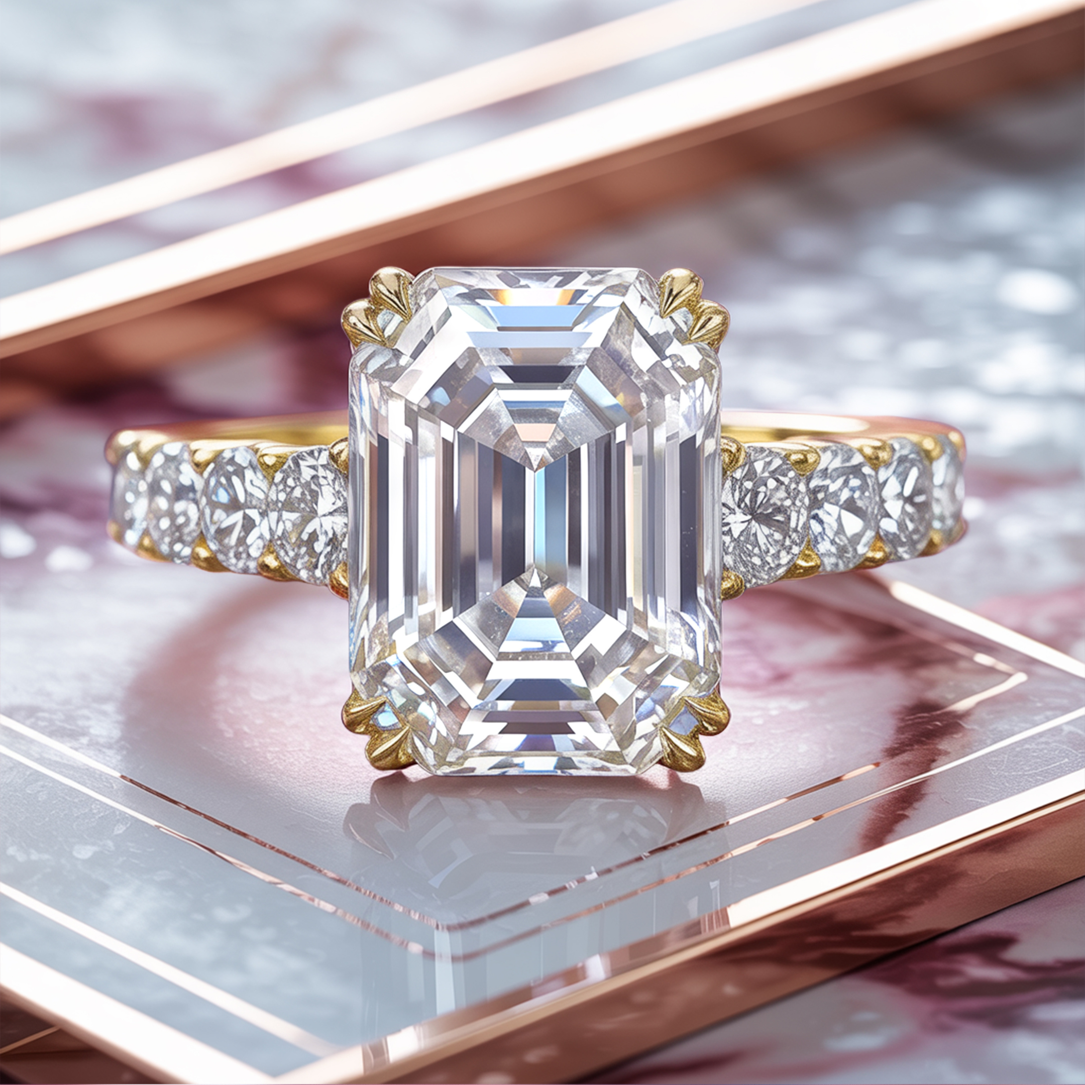 The Camilla - White Moissanite Ring