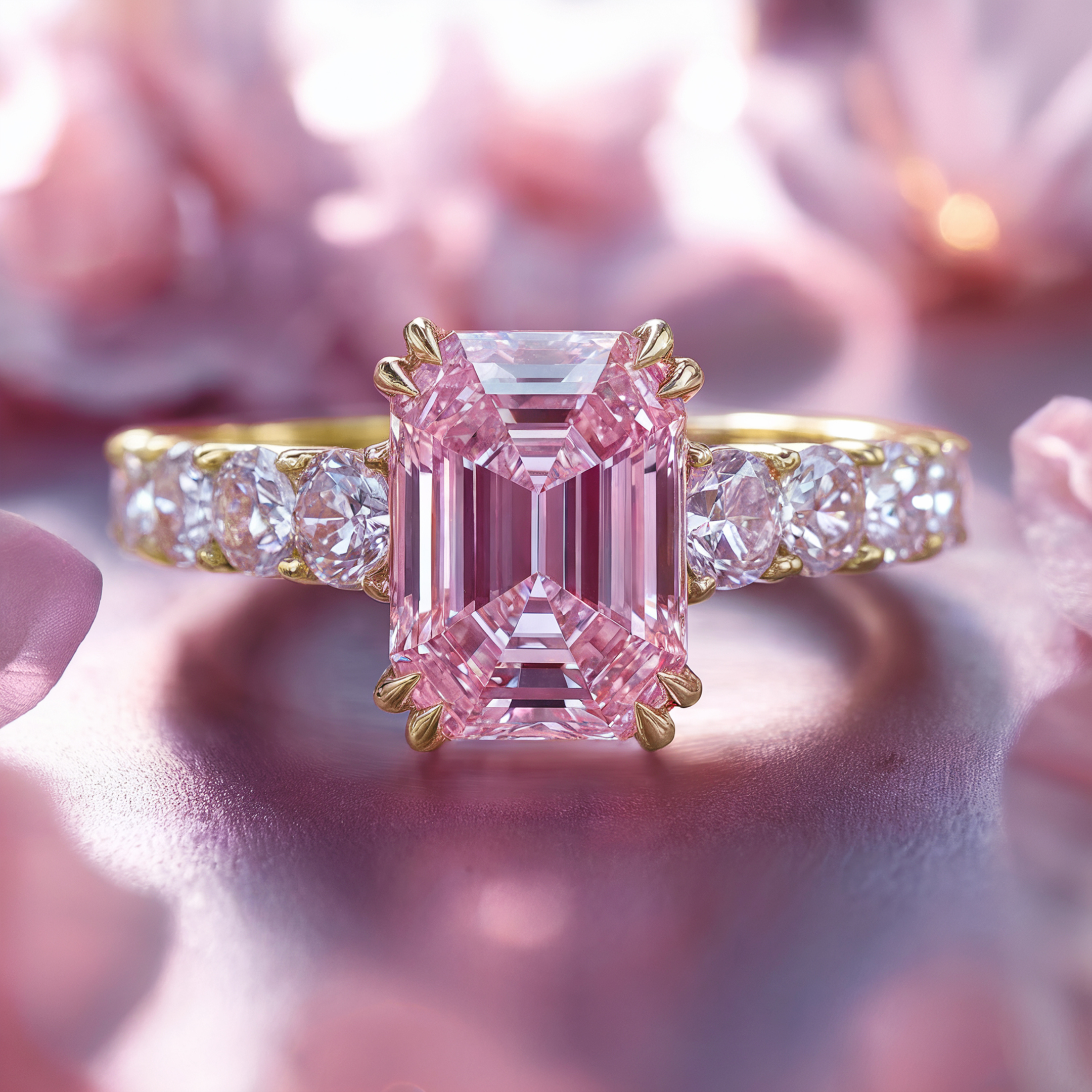 The Camilla 1CT Pink Moissanite Ring