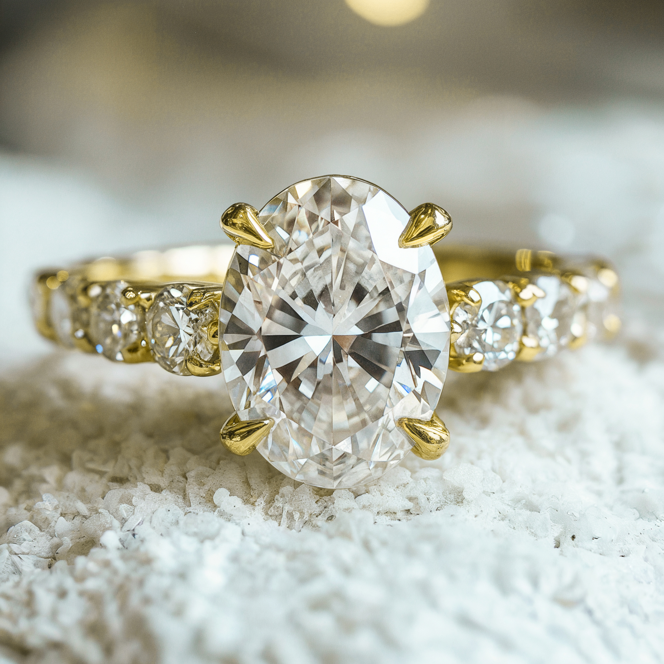 The Celestine 4CT Moissanite Ring