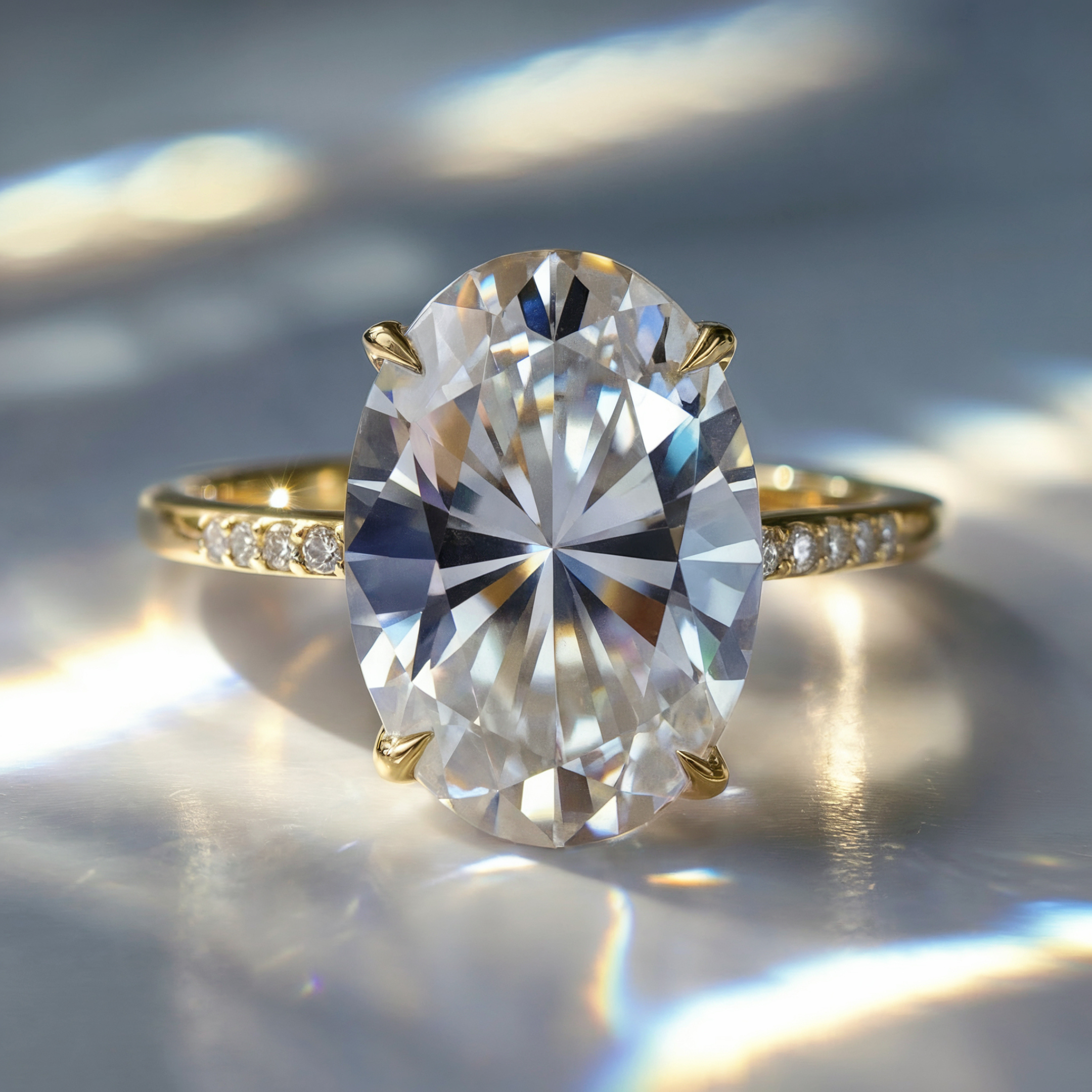 The Opaline 5CT Moissanite Ring