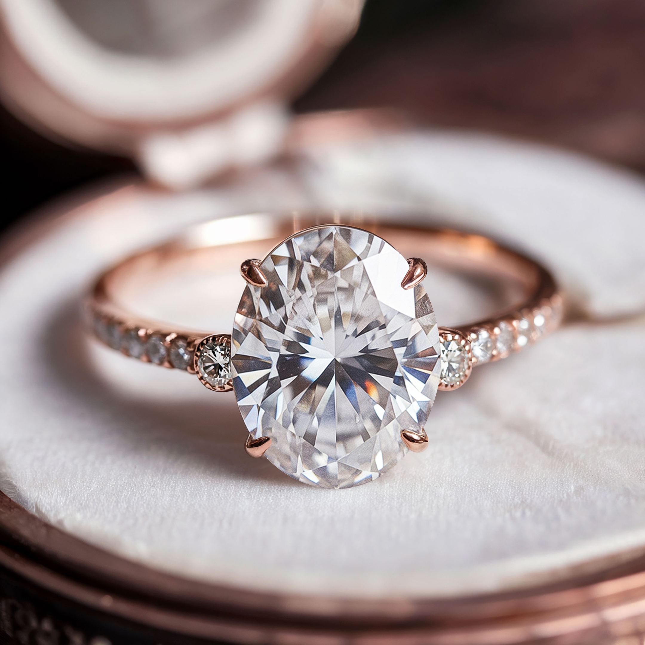 La Bague Luna 5CT en Moissanite