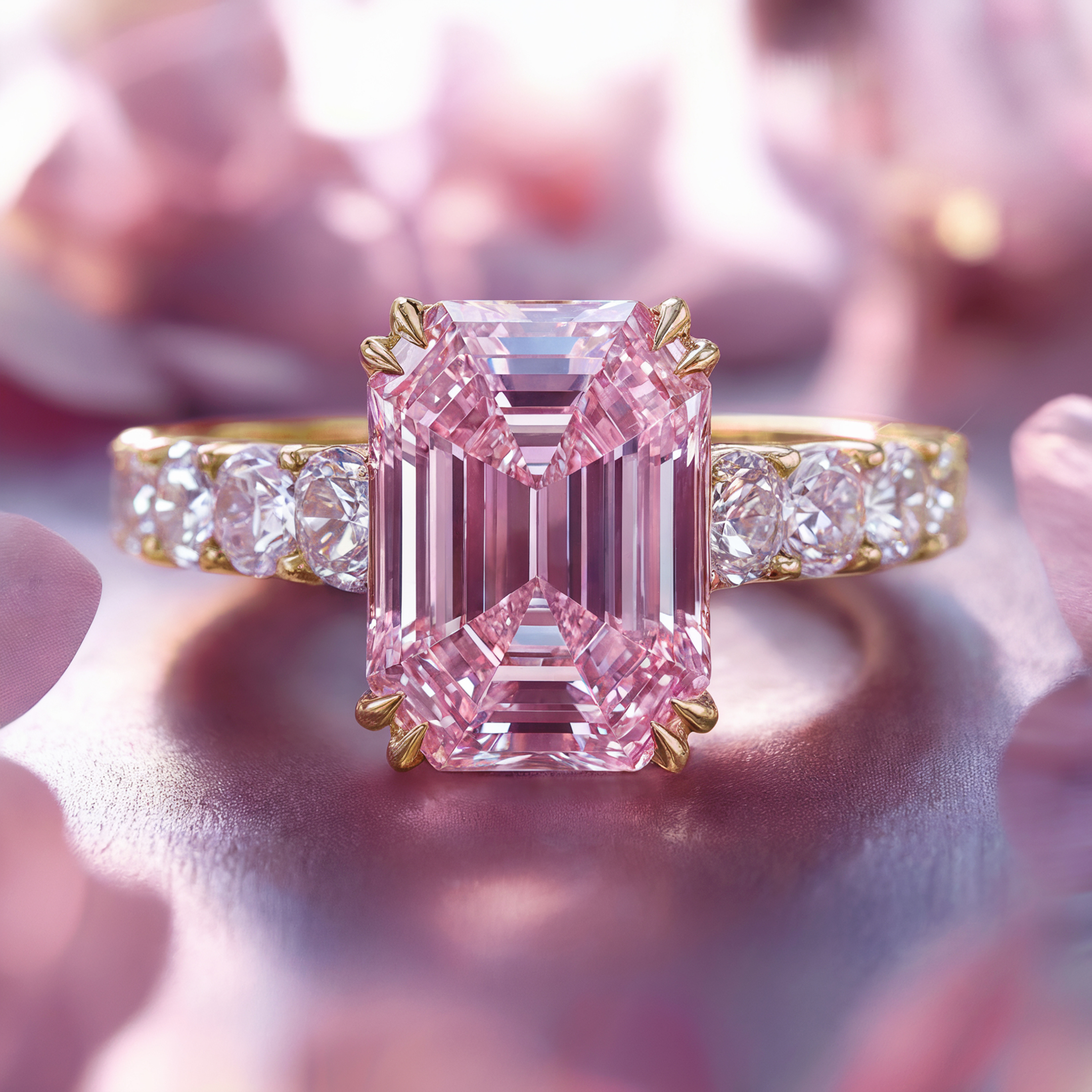 The Camilla 2CT Pink Moissanite Ring