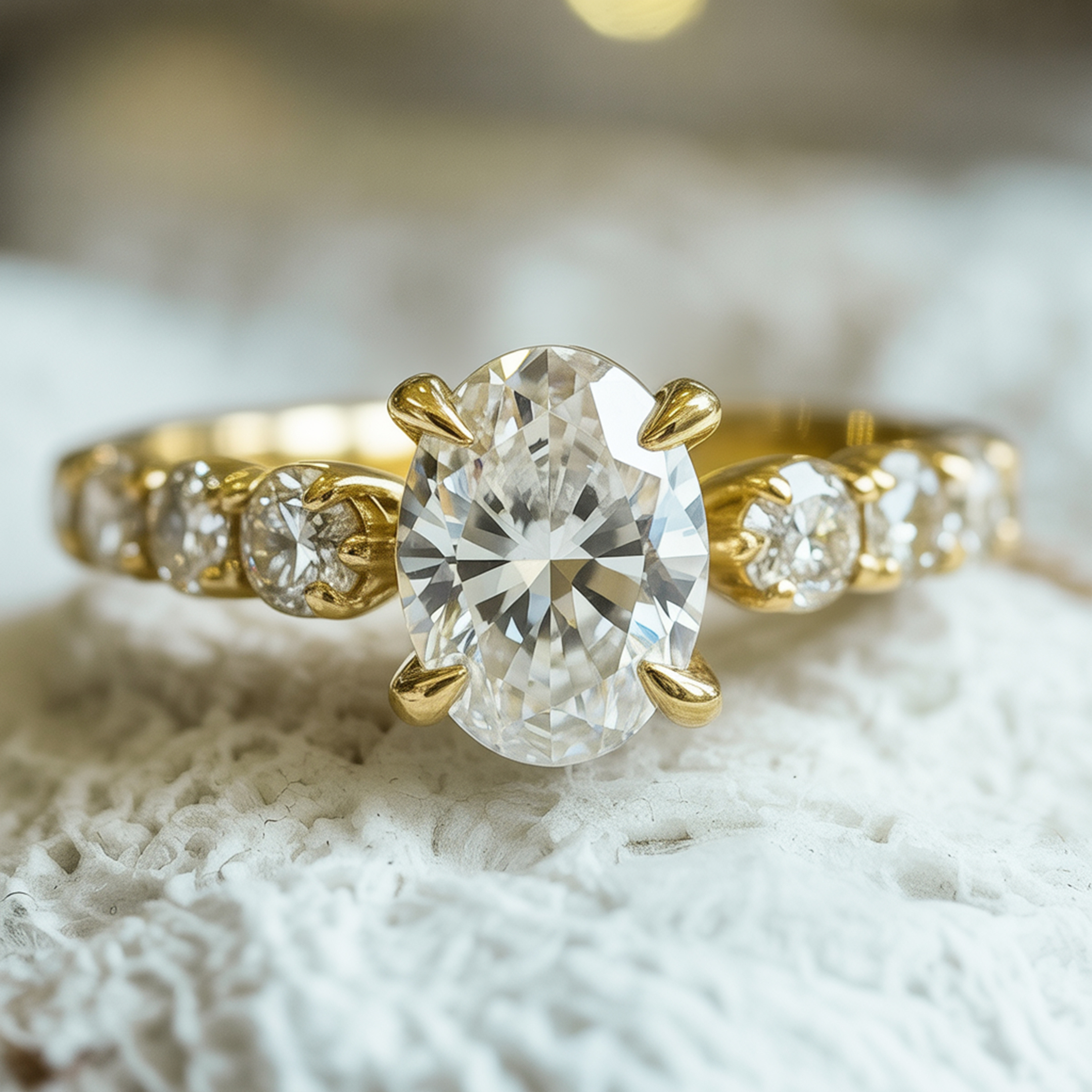 The Celestine 1CT Moissanite Ring