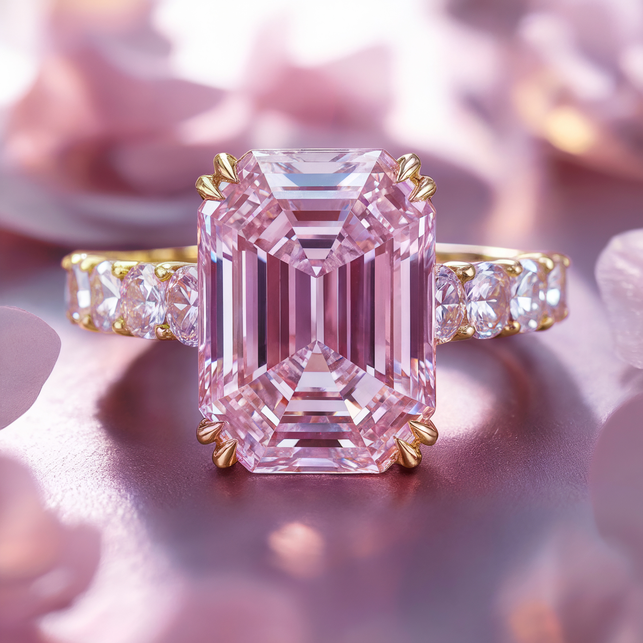 De Camilla 4CT Roze Moissaniet Ring