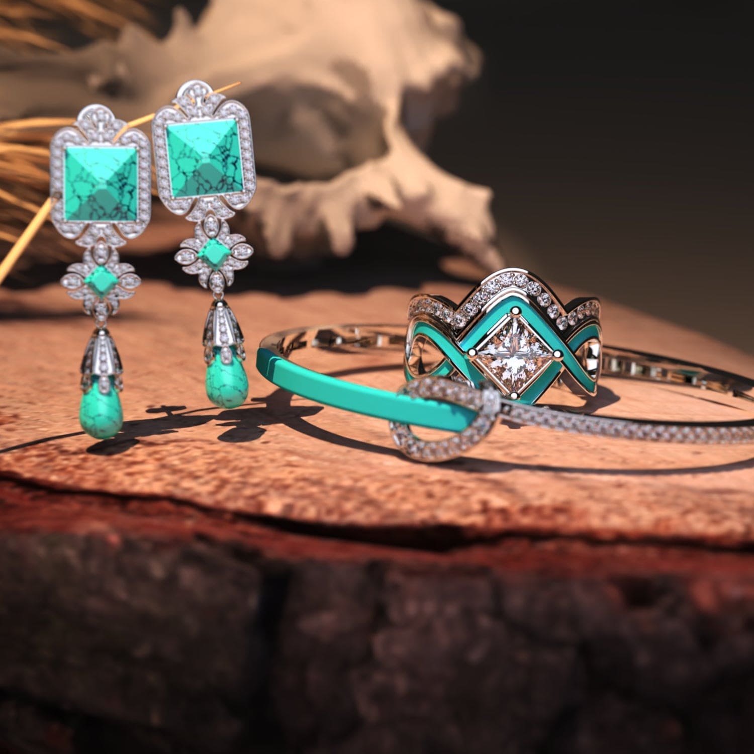 Das Ocean Set: Bestseller-Ring + GRATIS Armband & Ohrringe - S925 Sterling Silber