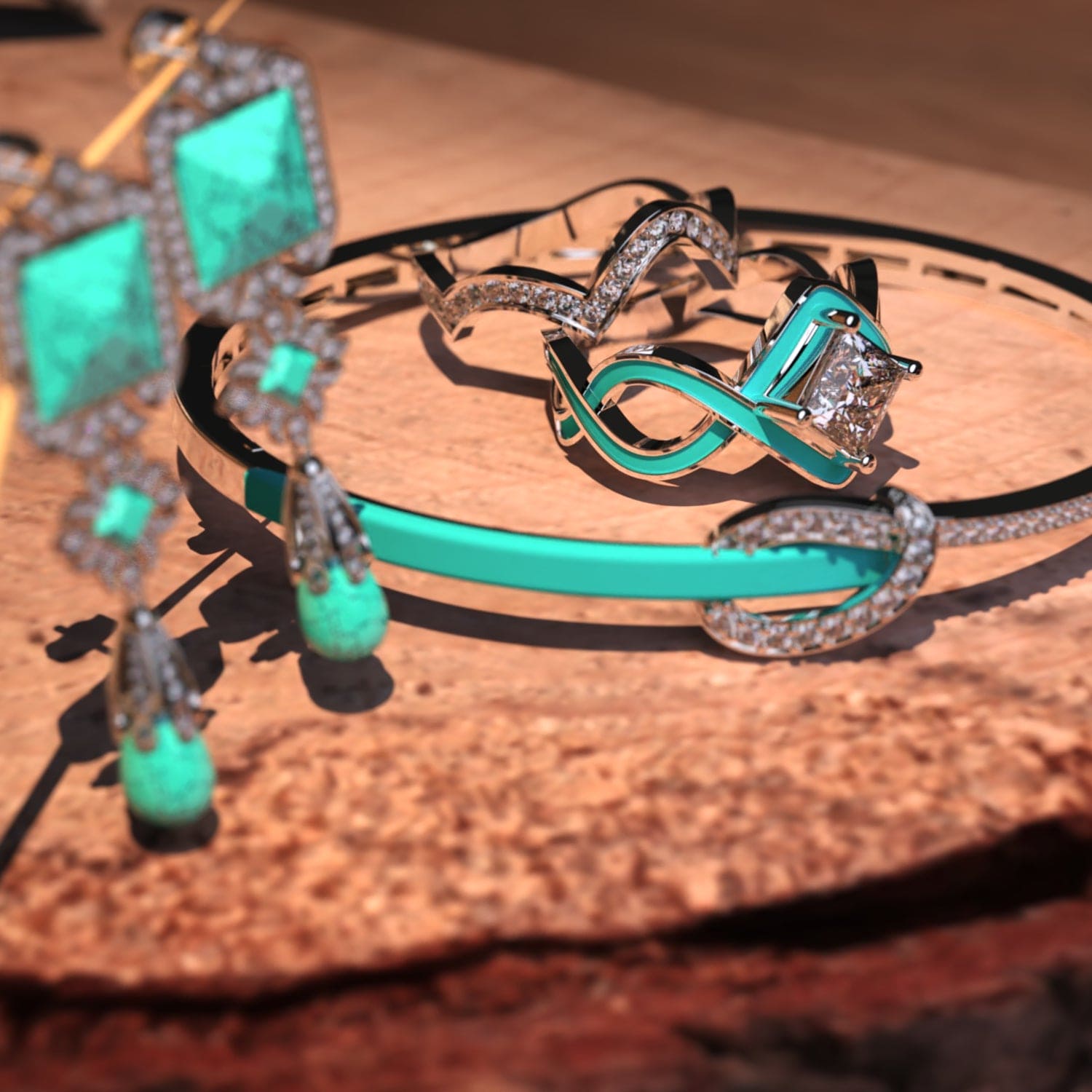 Das Ocean Set: Bestseller-Ring + GRATIS Armband & Ohrringe - S925 Sterling Silber