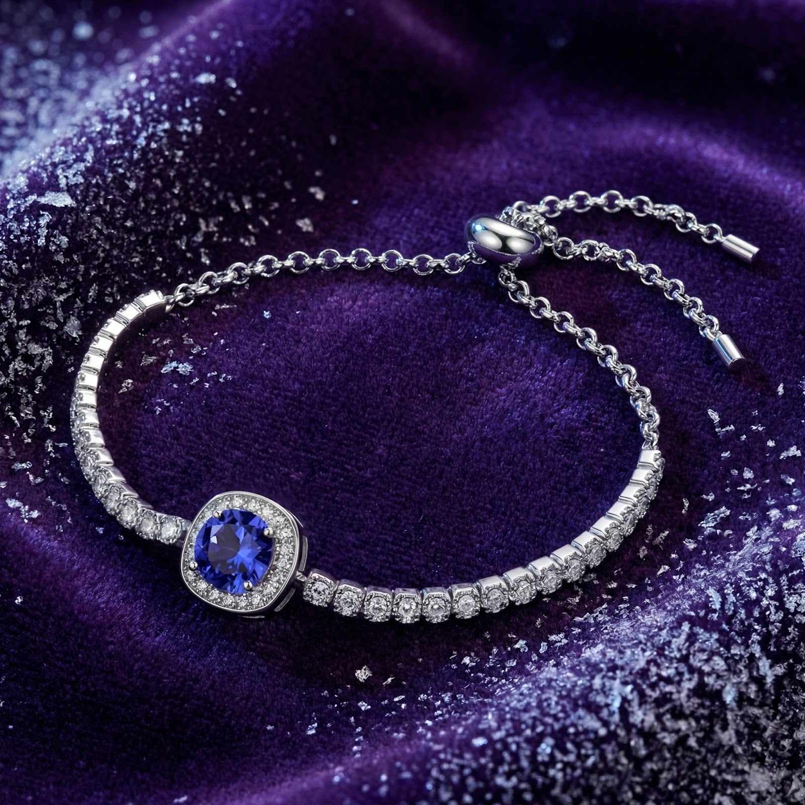 The Calyssie Halo Bracelet - S925 Sterling Silver