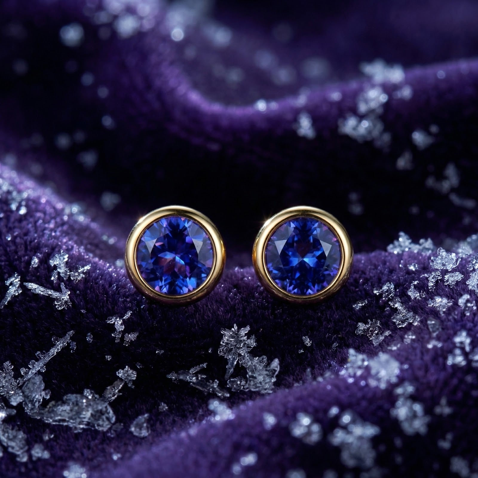 The Melorise Bezel Studs - 18K Gold Vermeil