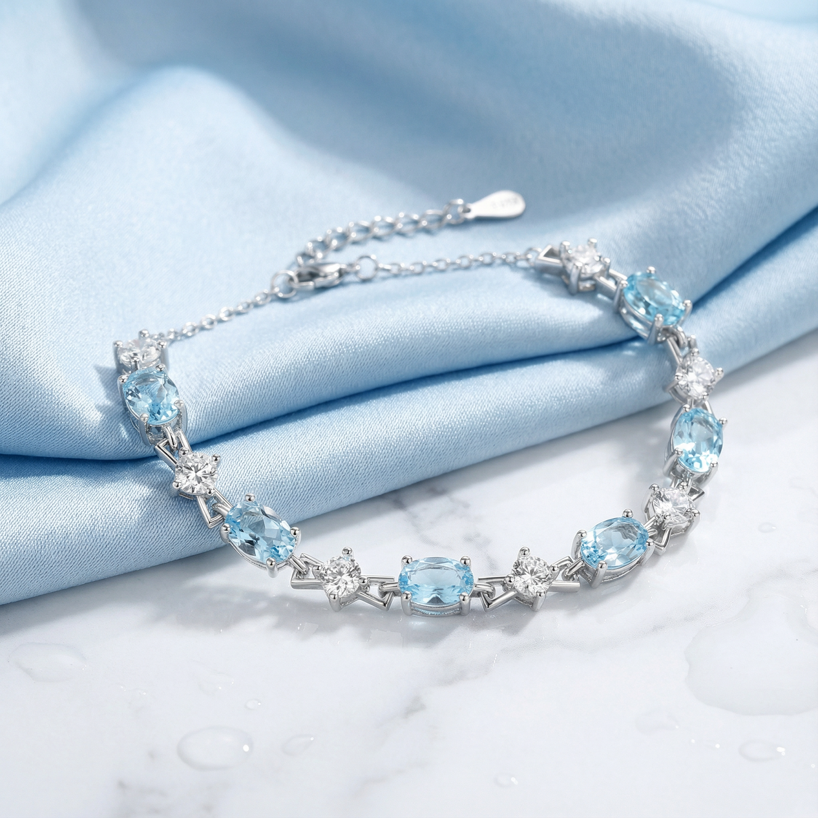 The Coralia Station Bracelet - S925 Sterling Silver