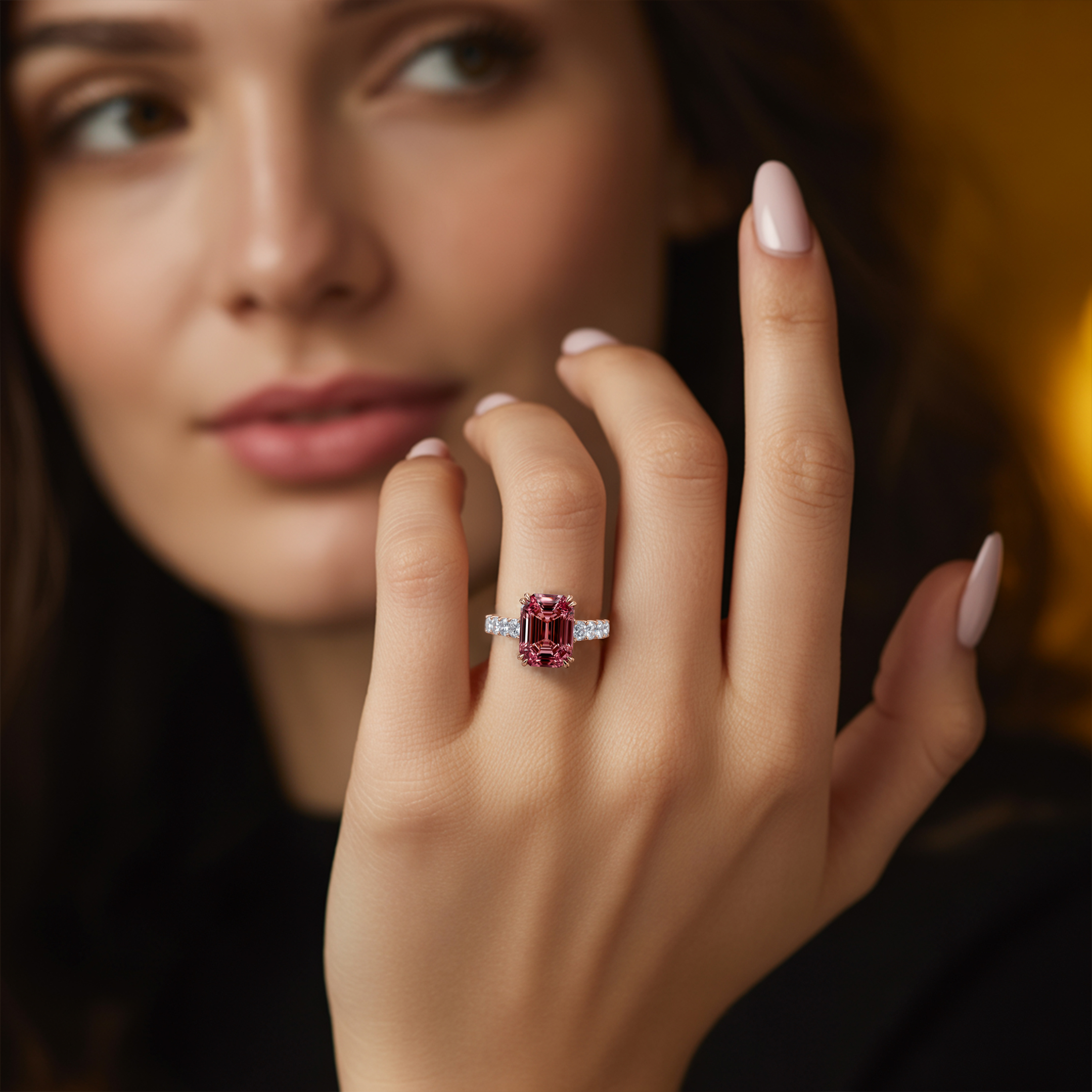 Der Camilla – Roter Moissanitring